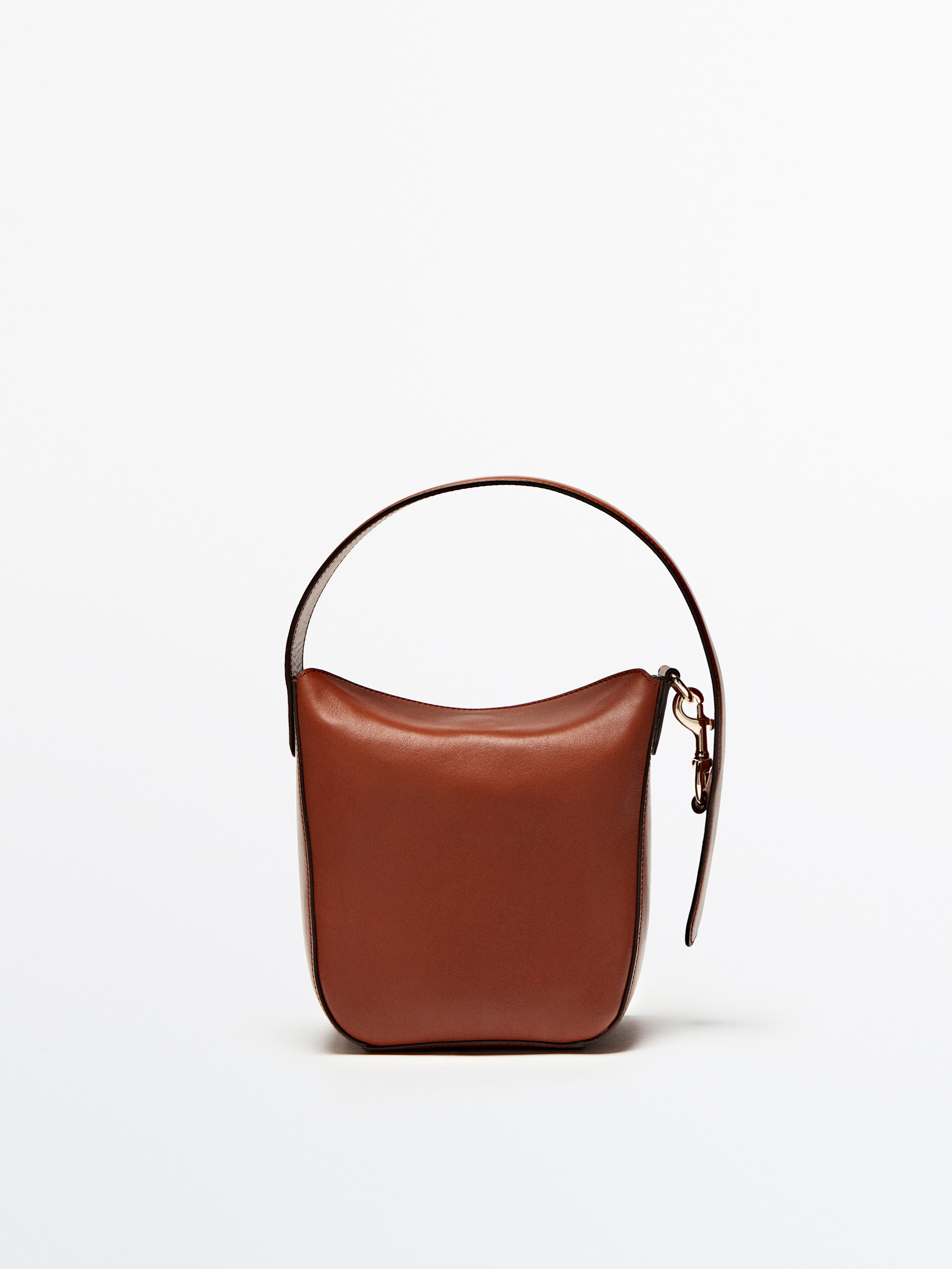 Bolso hombro mini cubo piel napa - CUERO
