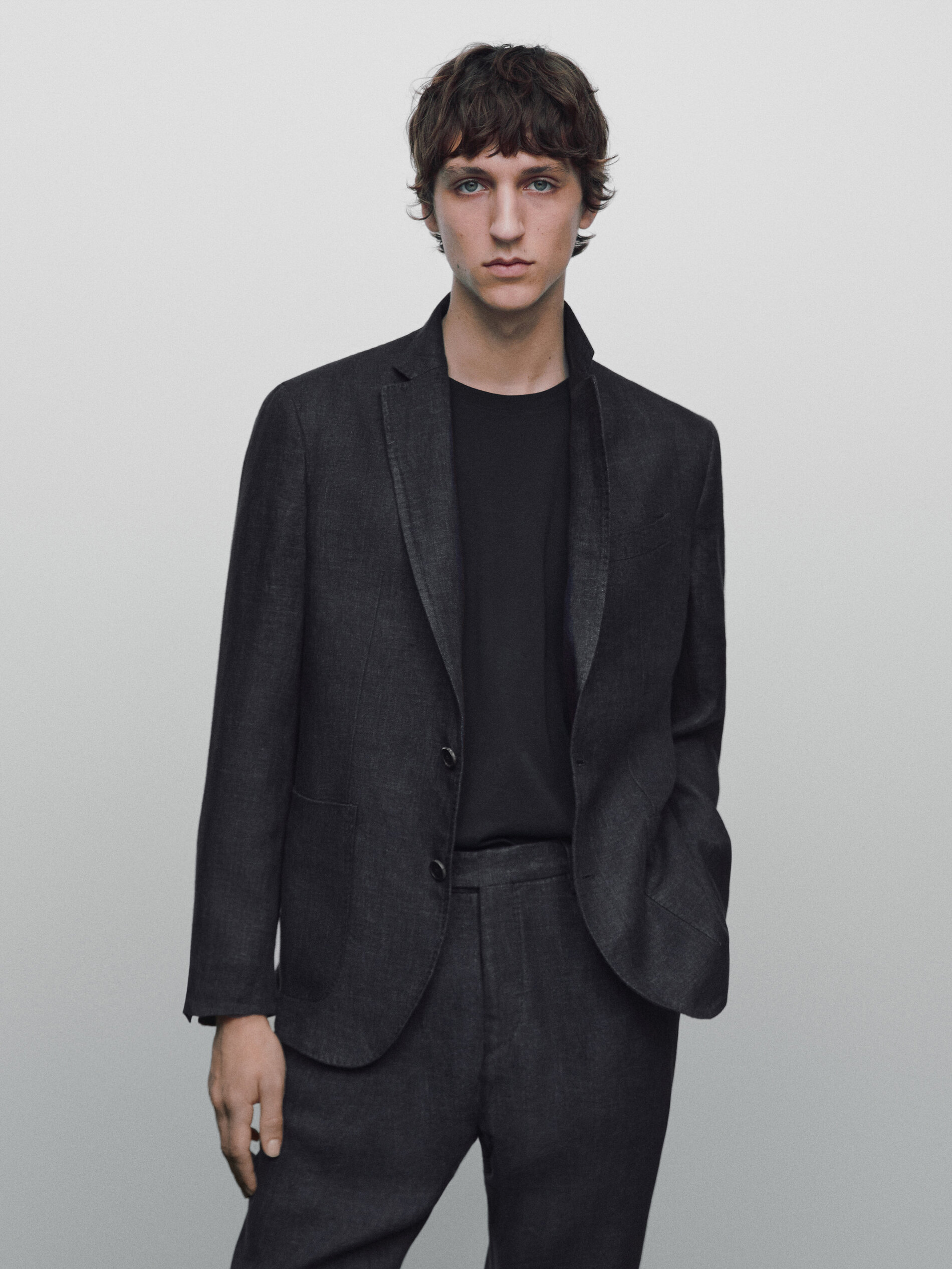 Americana traje lino estructura Limited edition - AZUL MARINO