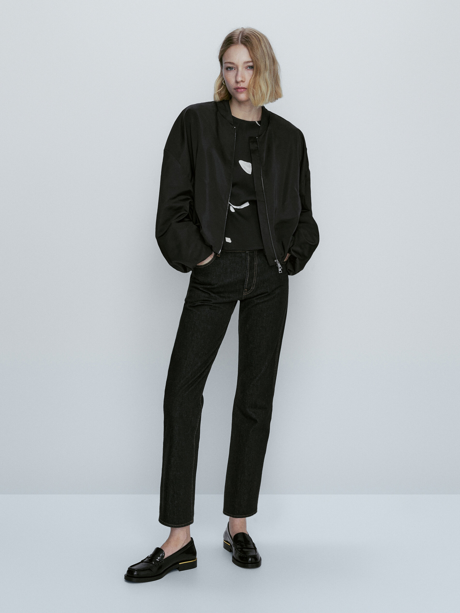 Camisa estampado abstracto - NEGRO