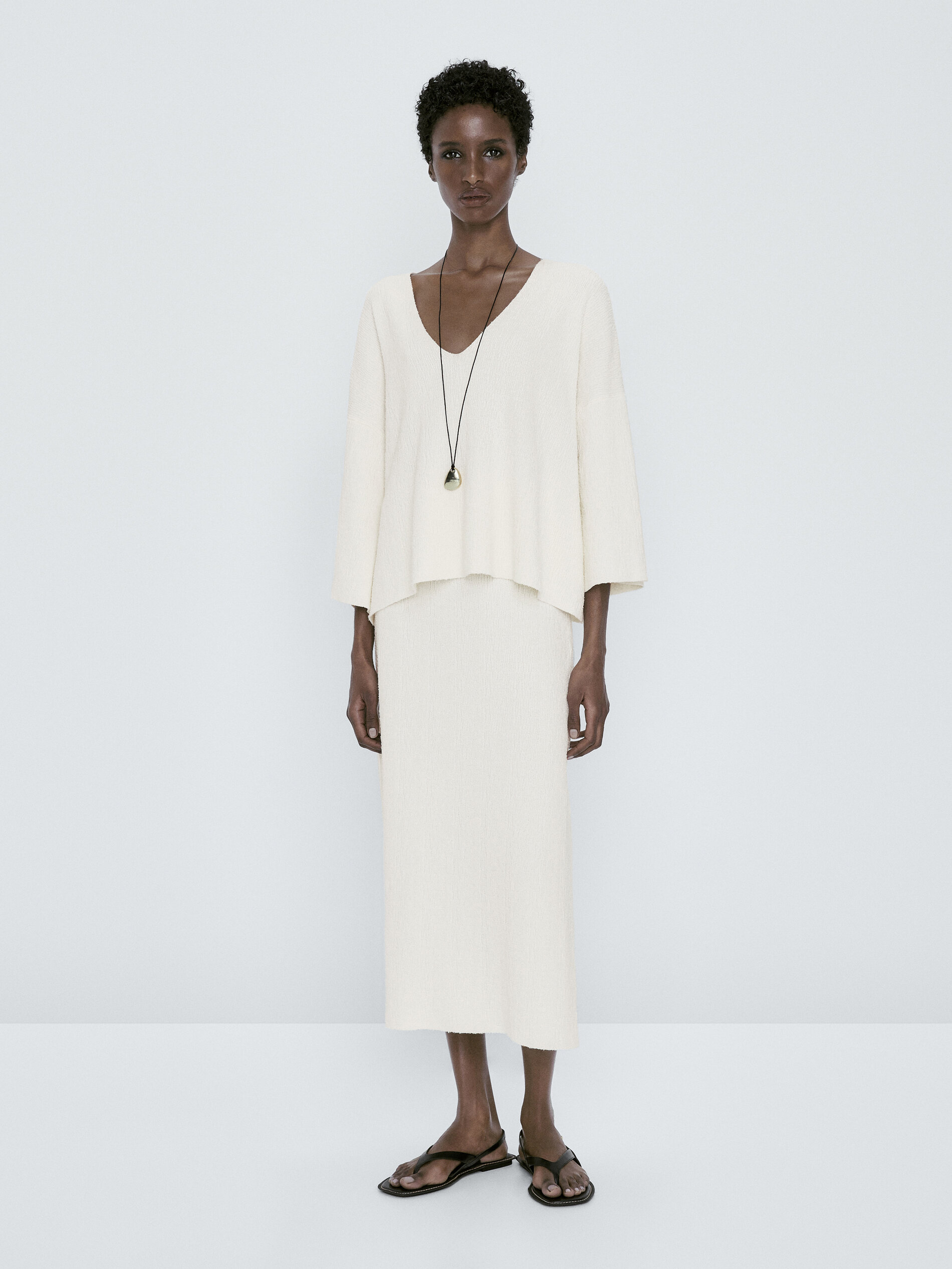 Falda punto estructura - CRUDO