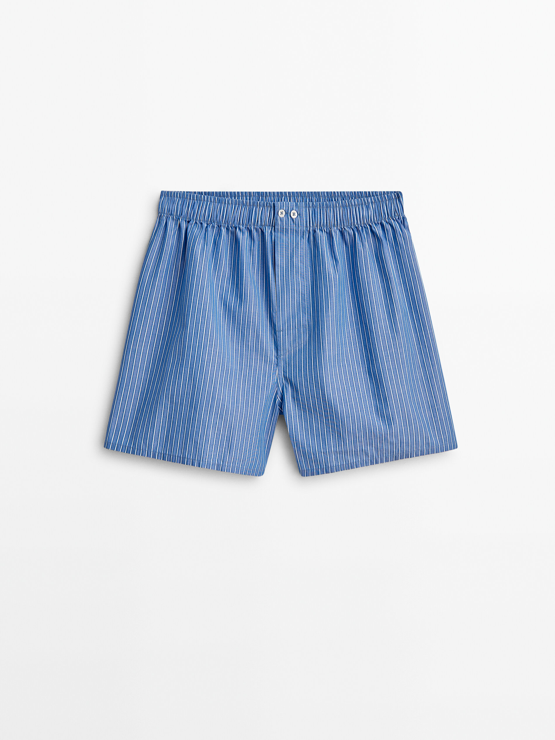 Calzoncillo popelín rayas - Azul Claro