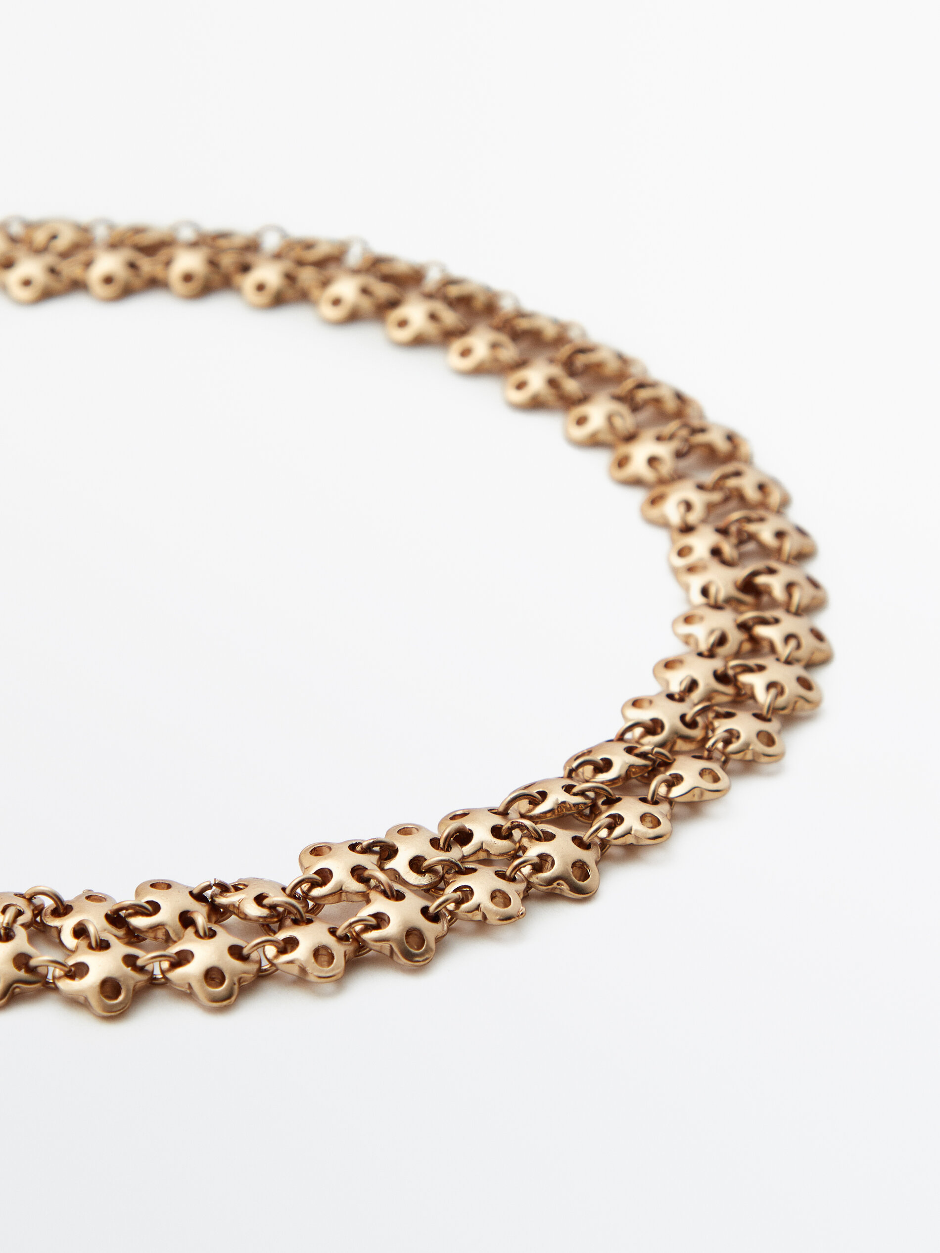 Collar choker piezas baño oro - ORO