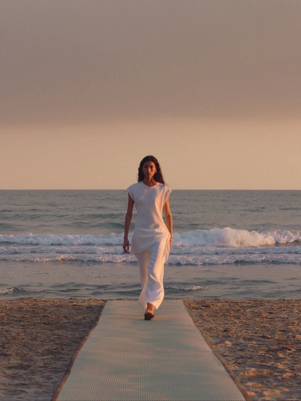 Pantalón ancho con lino pinzas - BLANCO