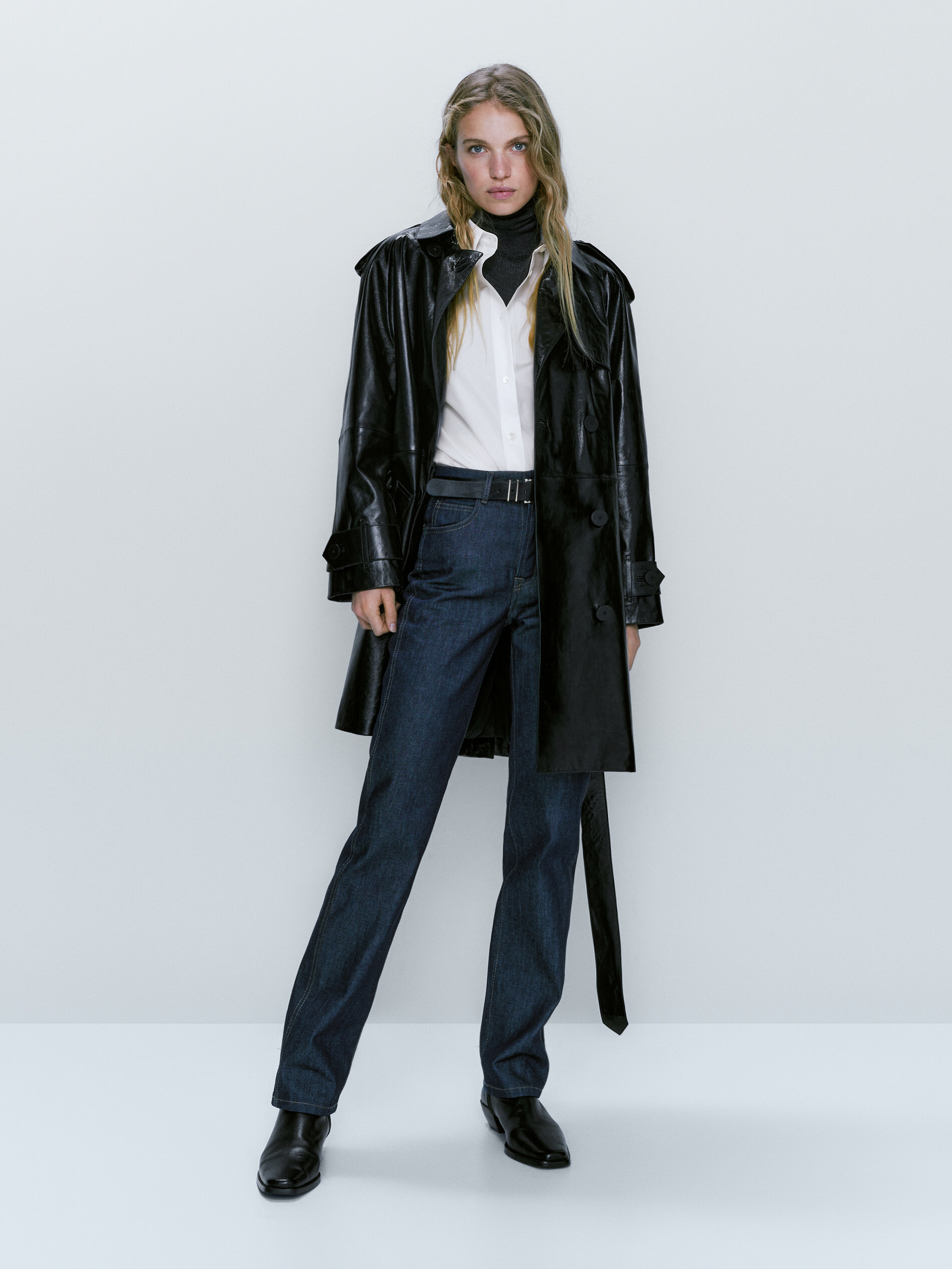 Camisa popelín detalle costuras - BLANCO