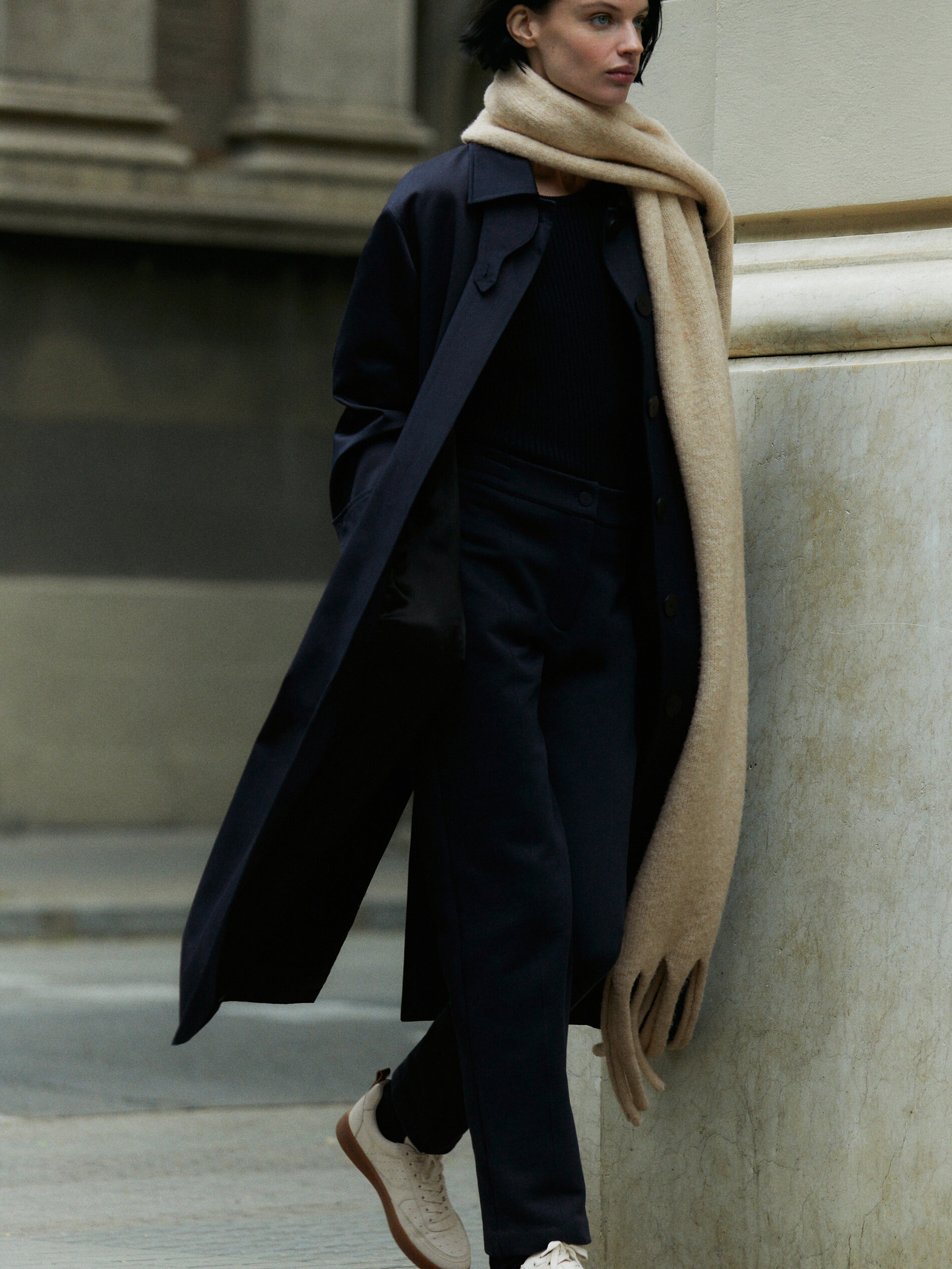 Pantalón algodón jogging fit - AZUL MARINO