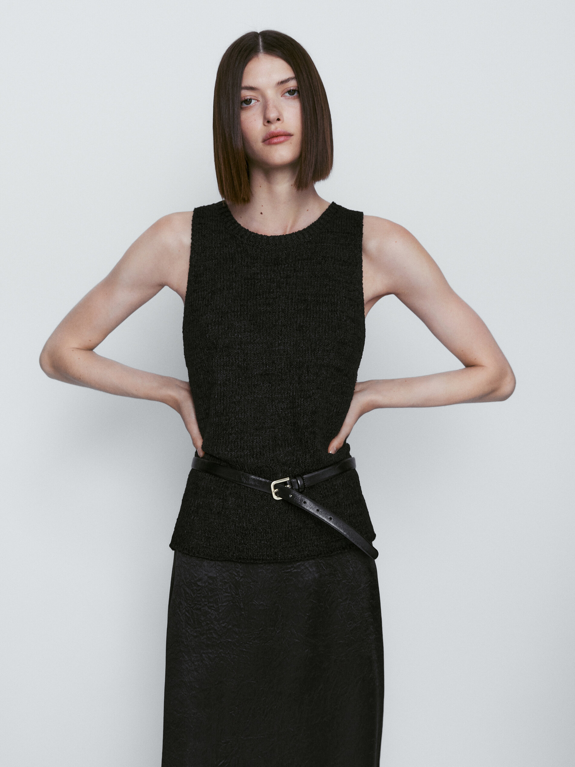 Top de punto negro - NEGRO