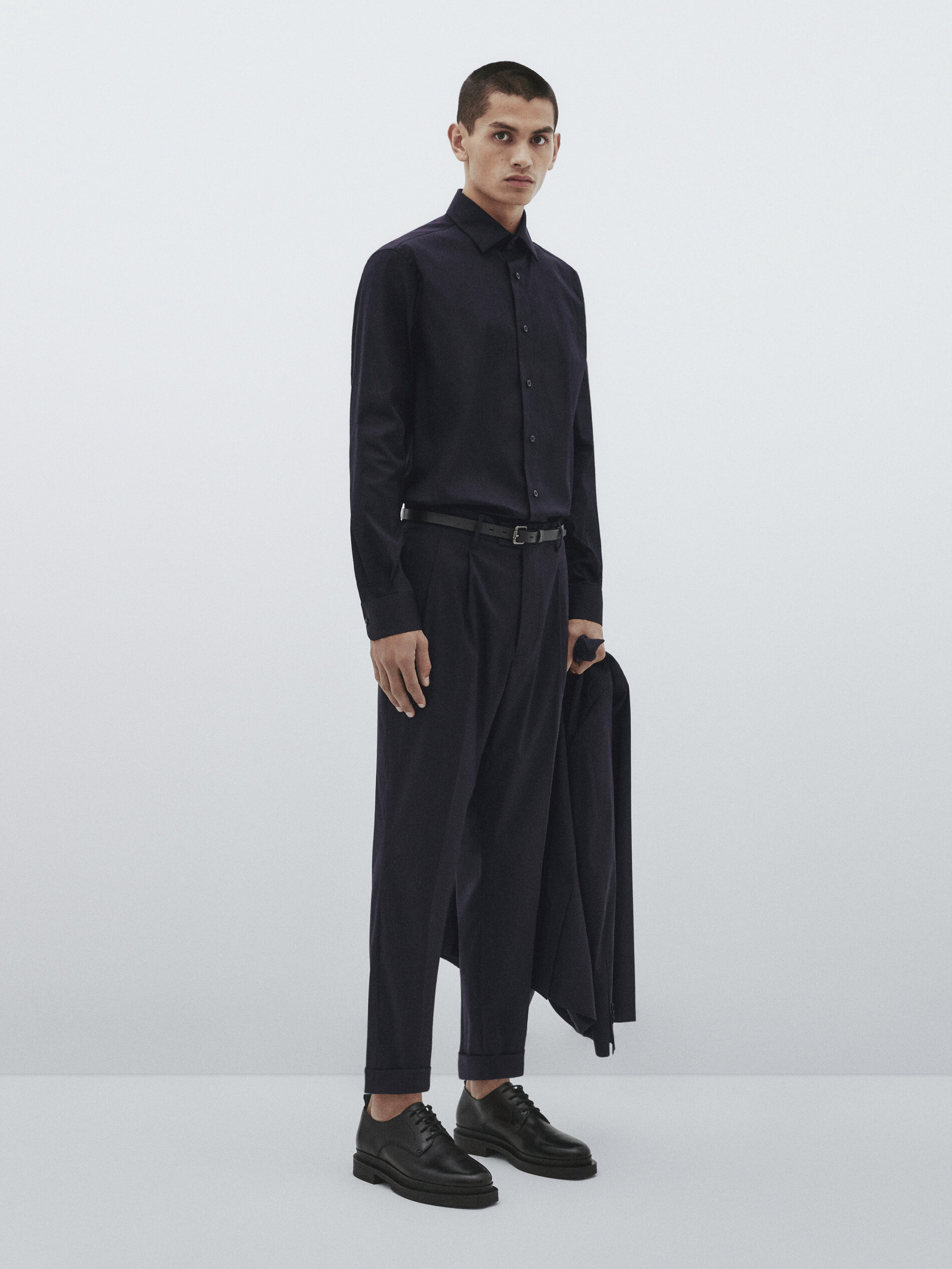 Pantalón traje raya diplomática -Studio - MARINO OSCURO