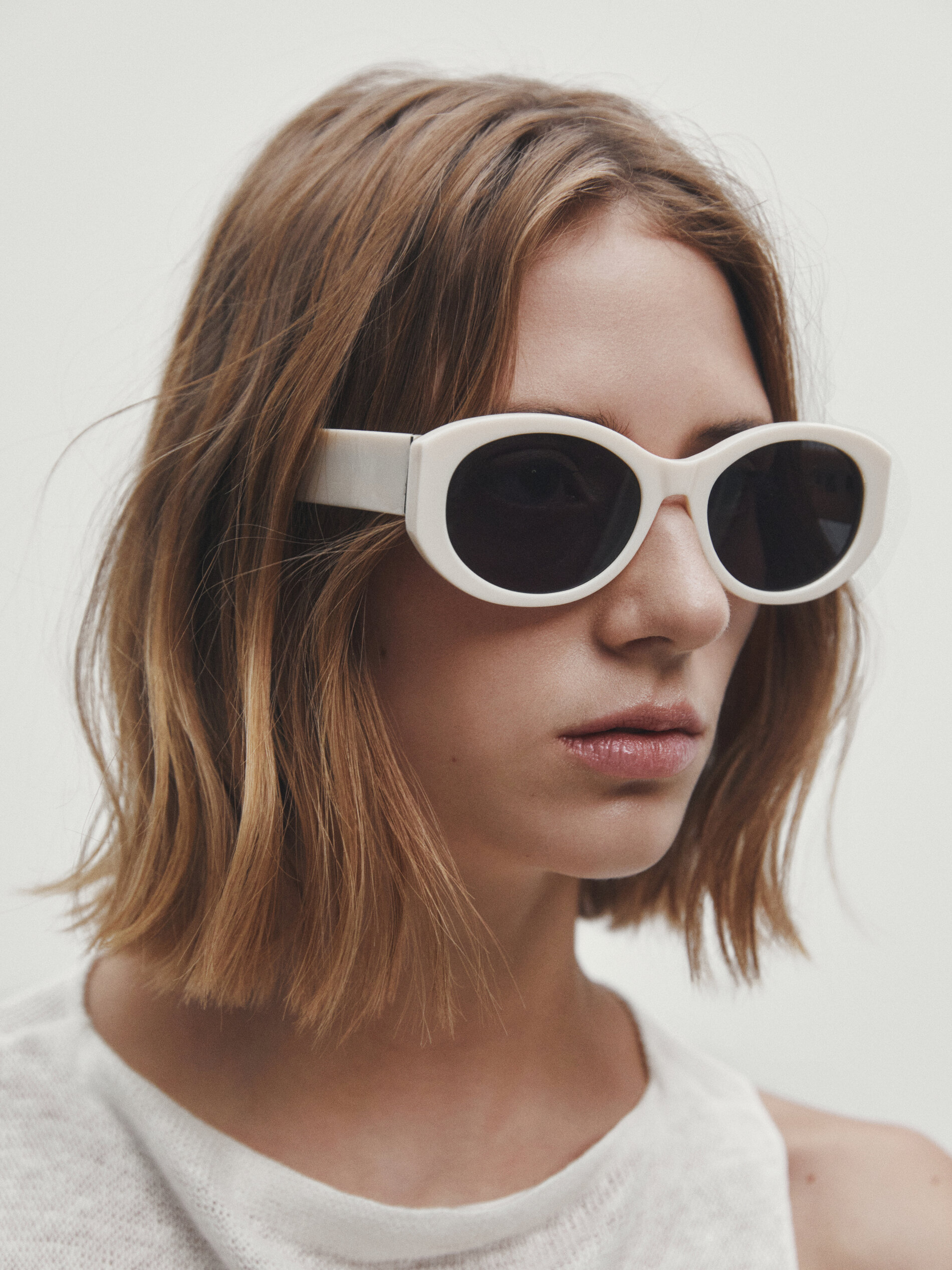 Gafas de sol ovaladas - BLANCO