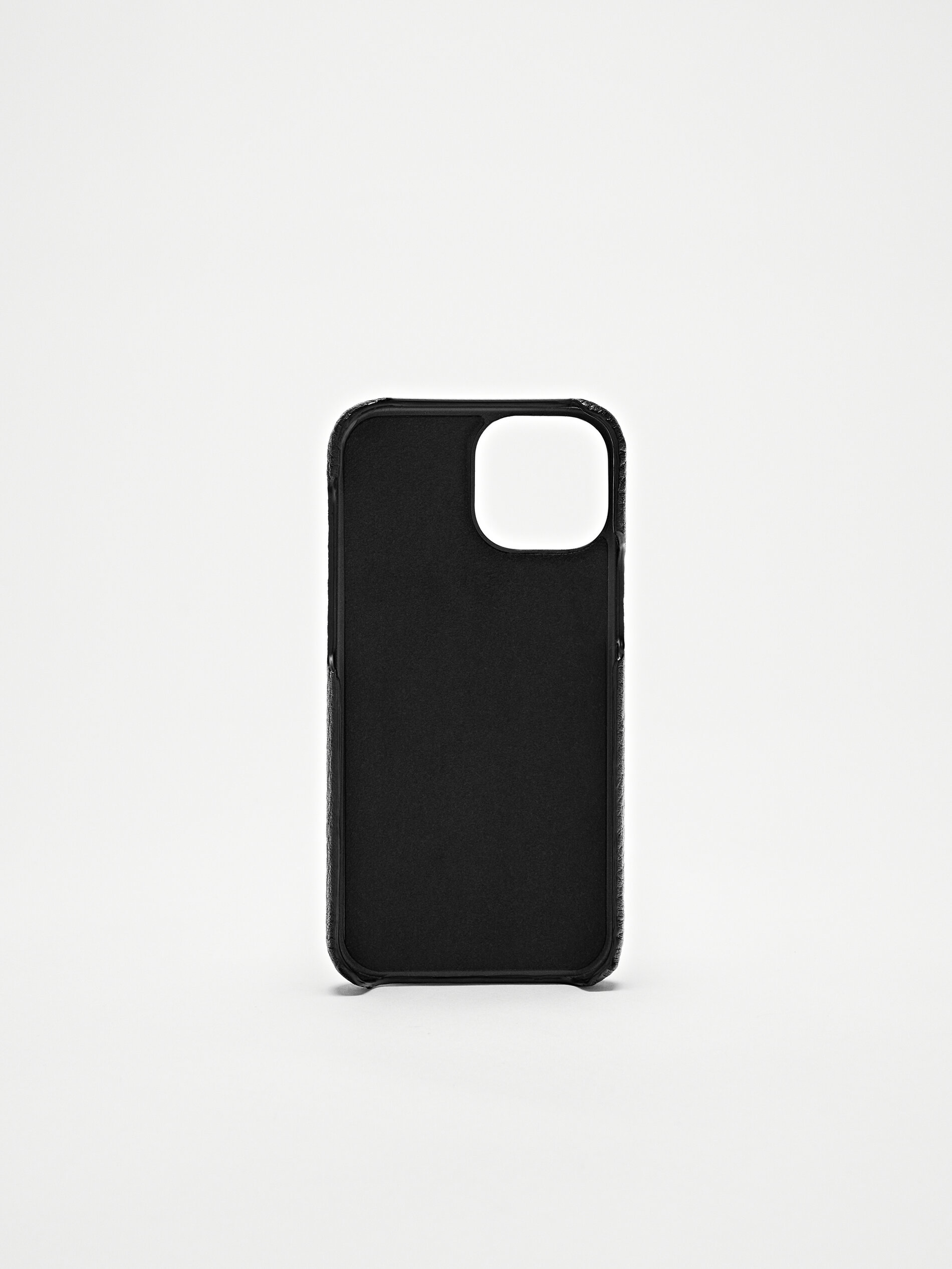 Funda iphone 13 mini piel abatanada tarjetero - NEGRO