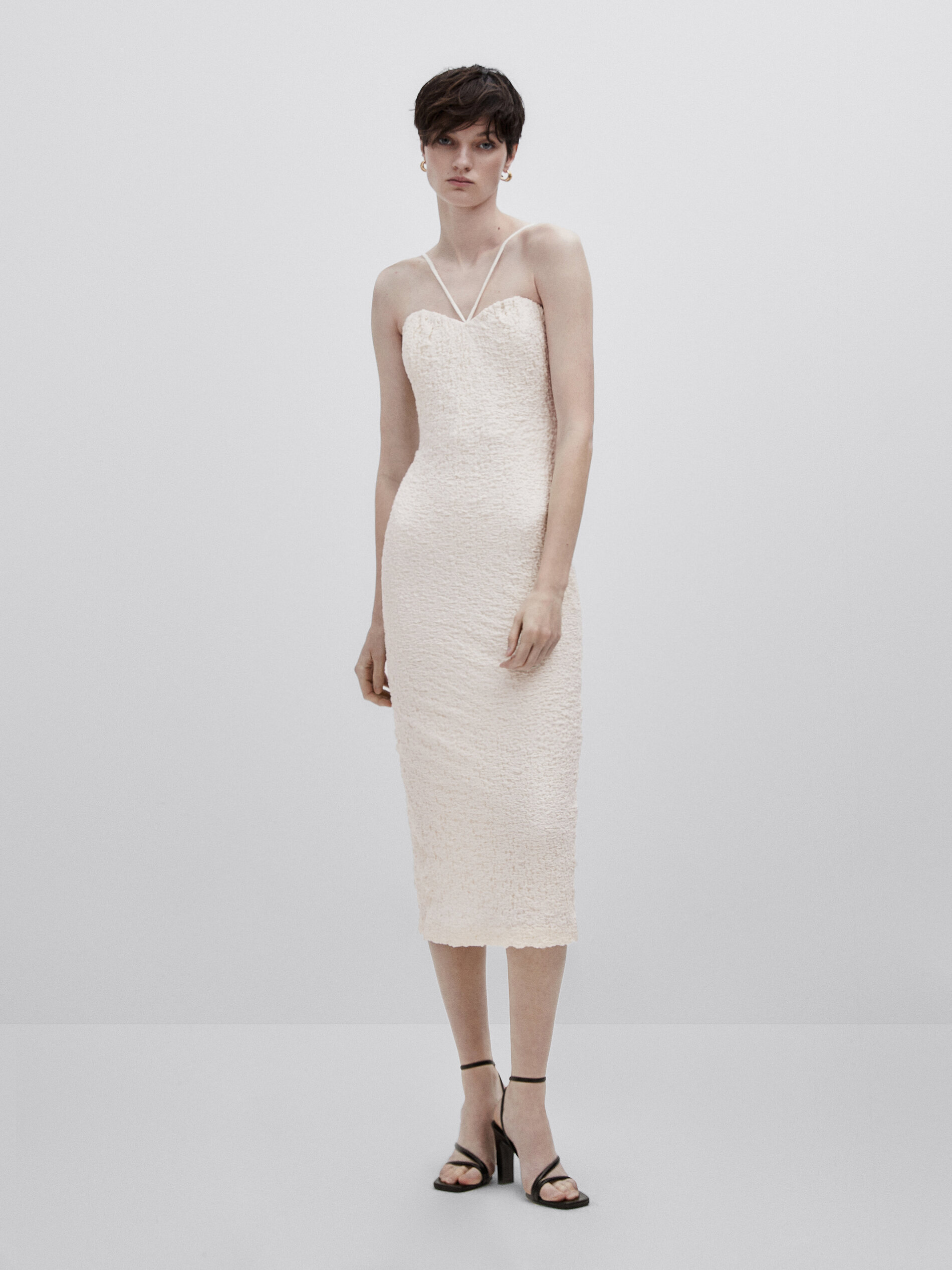 Vestido corsetero estructura tirantes -Studio - CRUDO