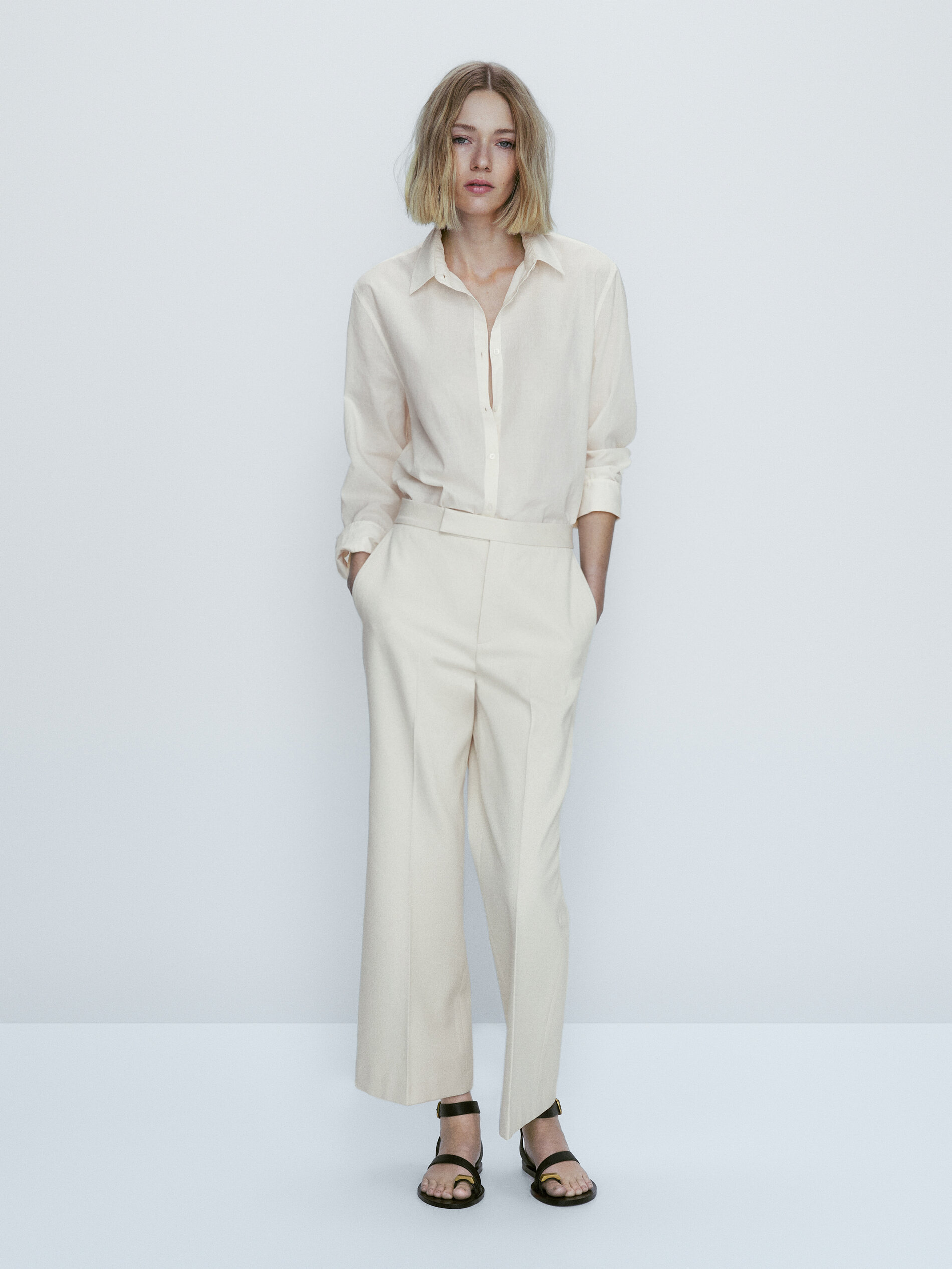 Camisa algodón lavada - CRUDO