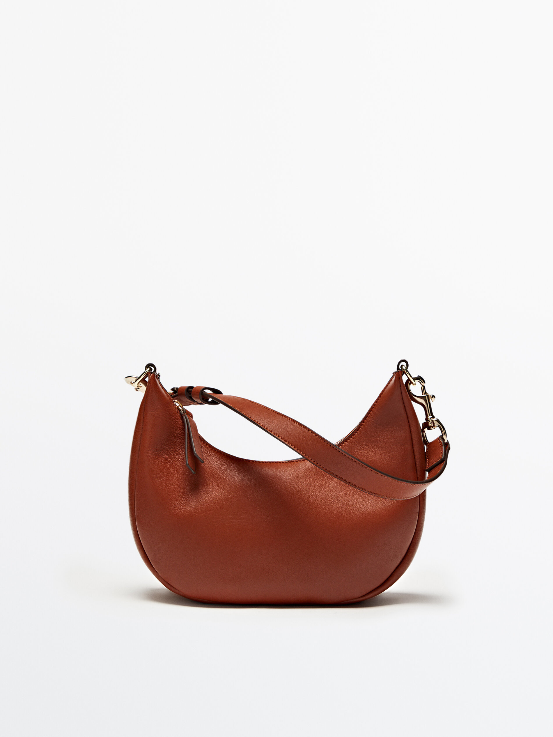 Bolso piel napa media luna - CUERO