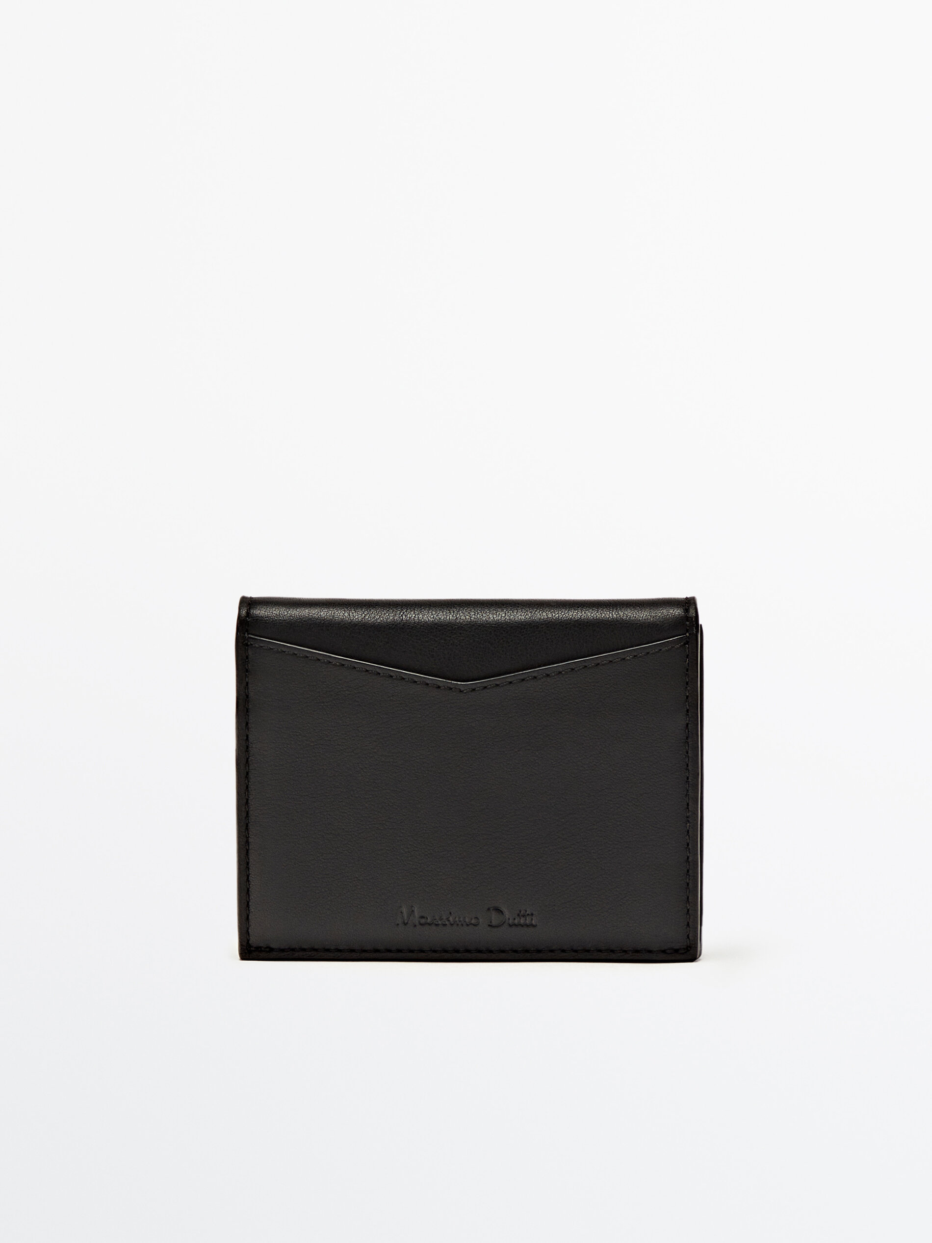 Cartera de piel - NEGRO