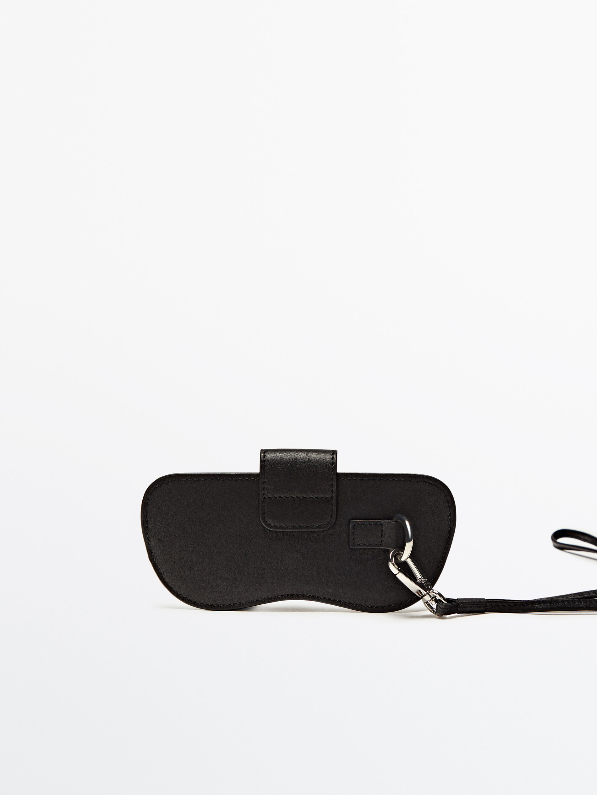 Funda piel gafas con correa - NEGRO