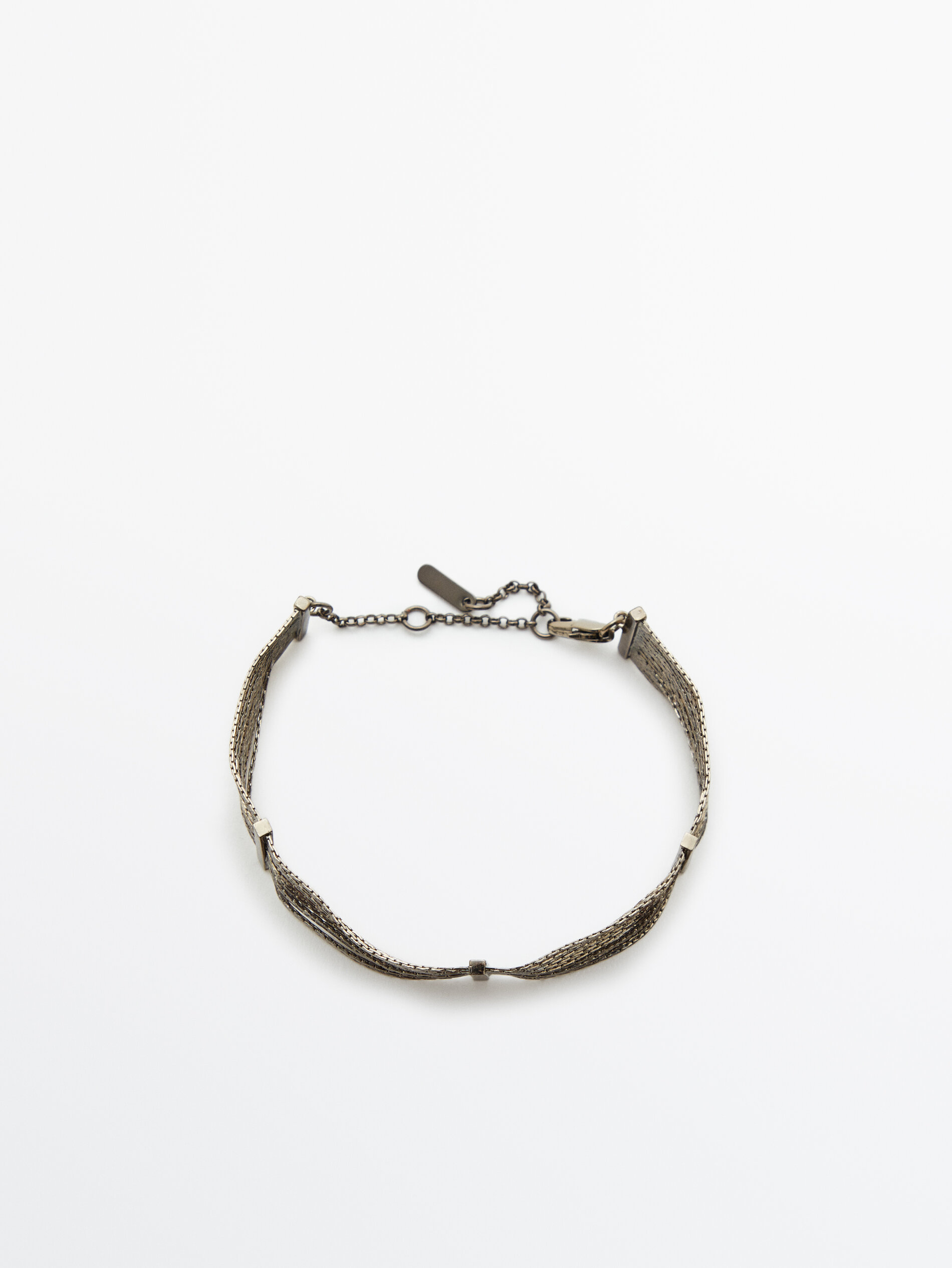 Pulsera cascada mini cadena - Plata