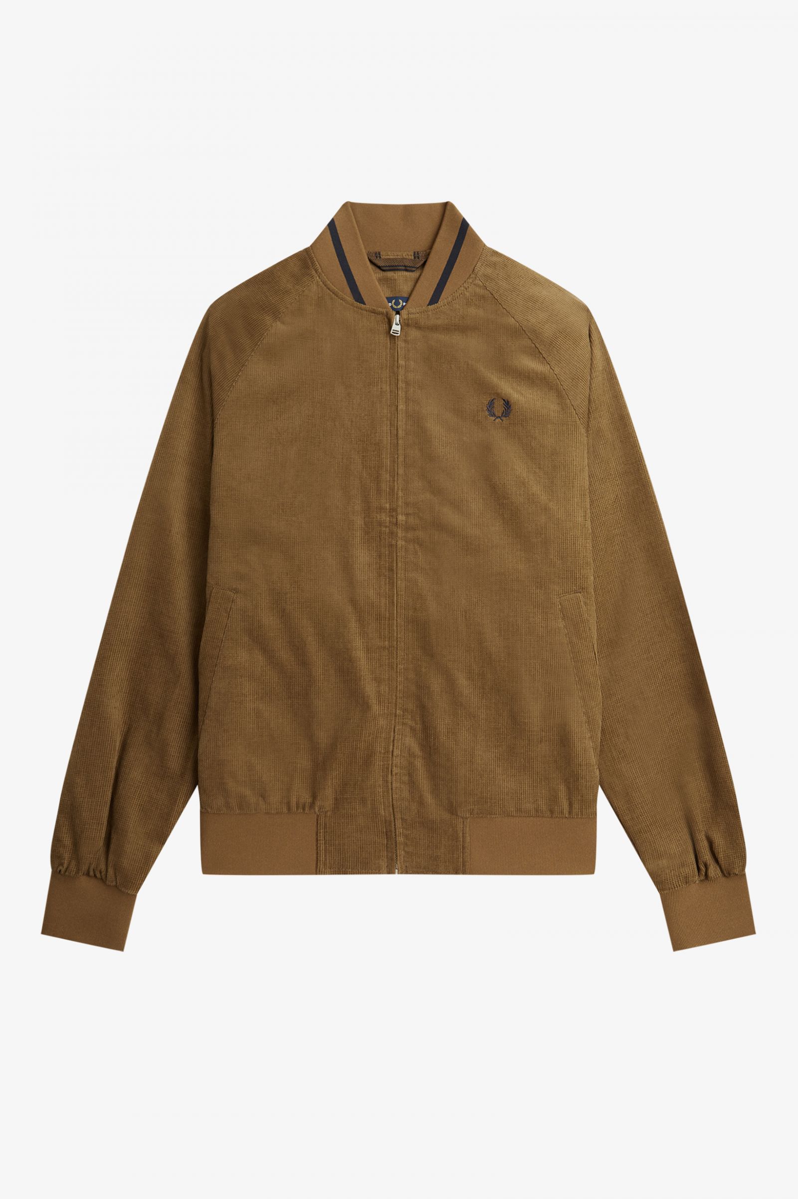 Waffle Cord Tennis Bomber Shaded Stone