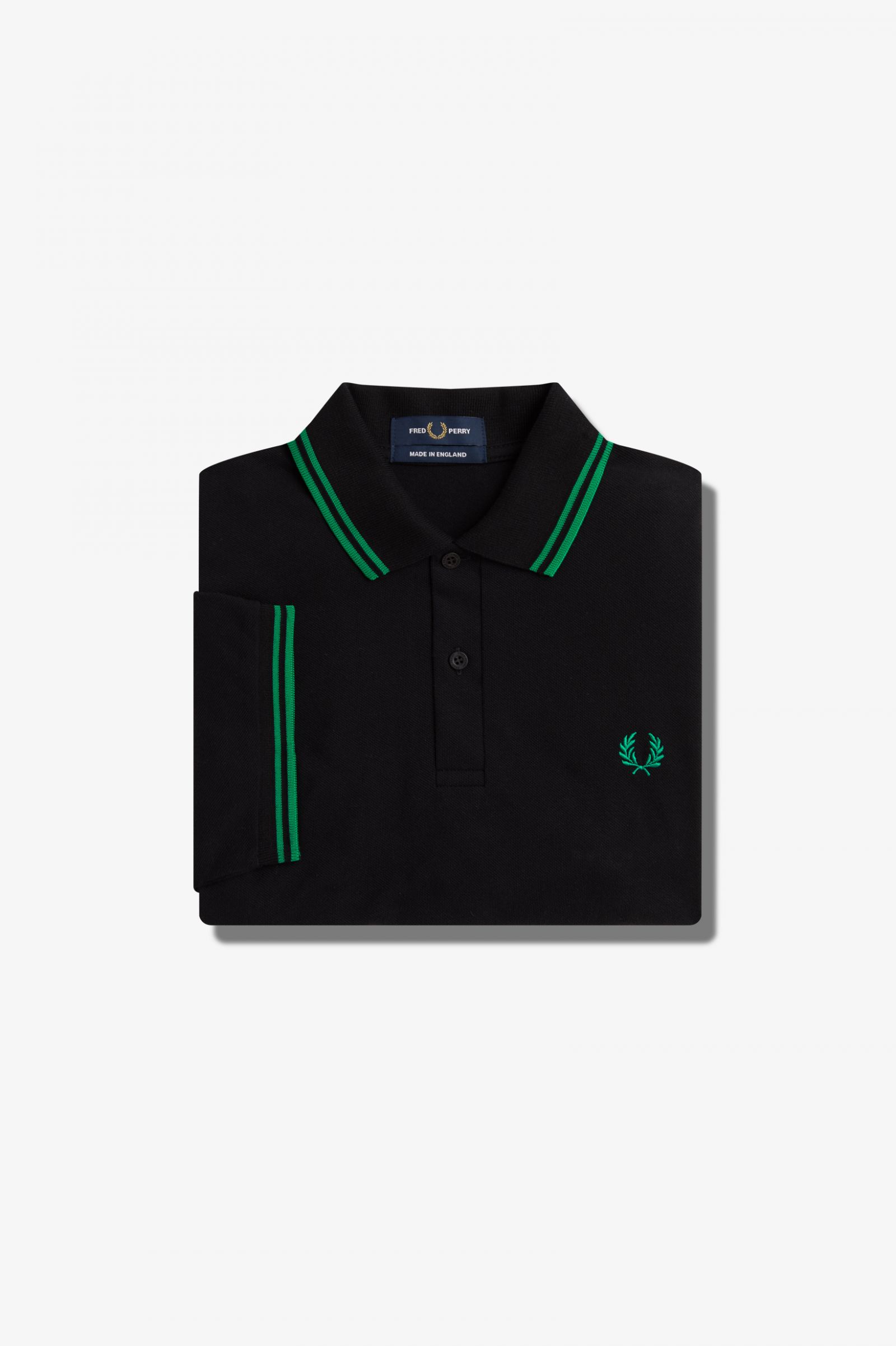 The Fred Perry ShirtM12 Black / Fred Perry Green / Fred Perry Green