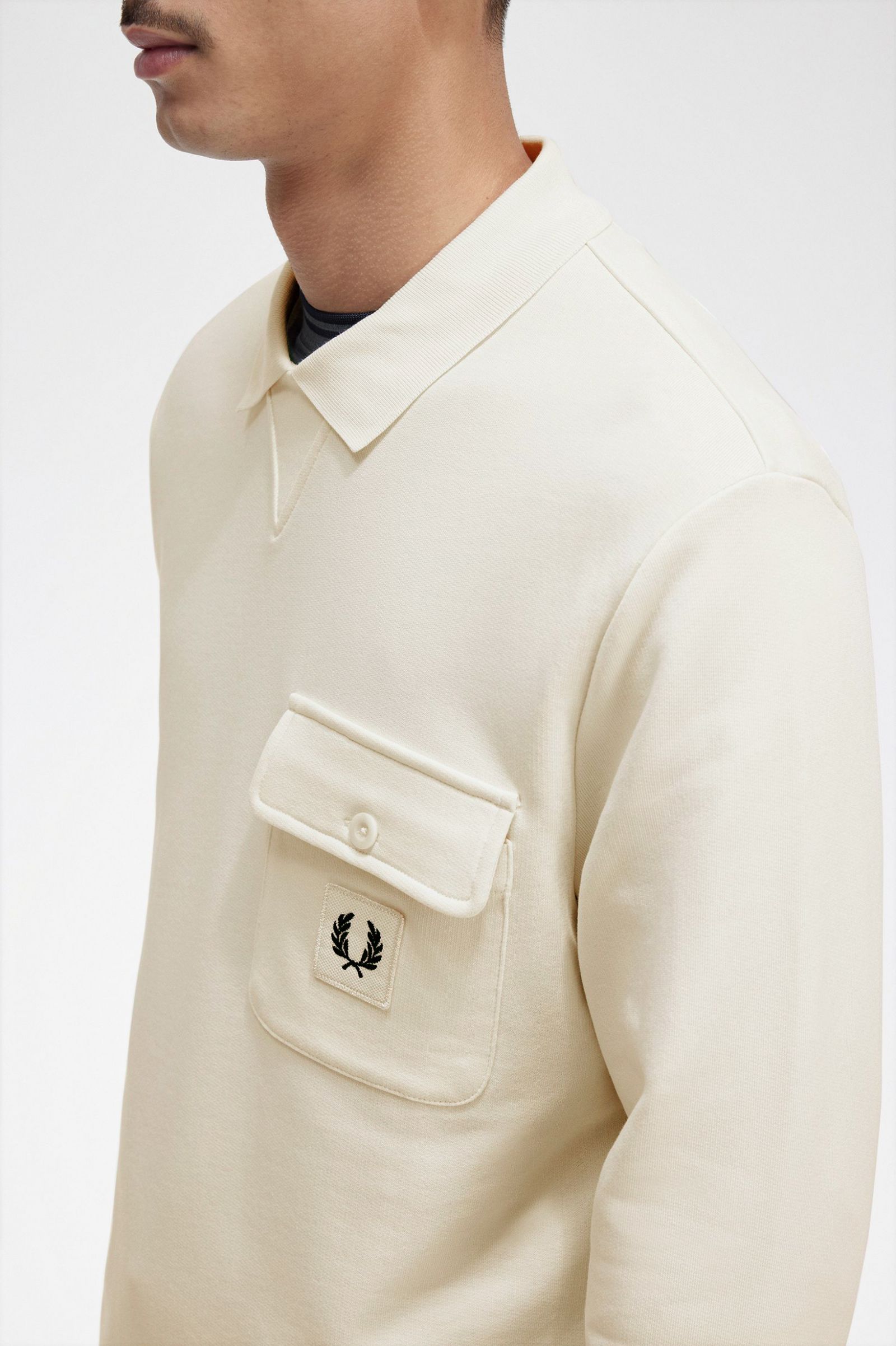 Long Sleeve Loopback Sweatshirt Ecru