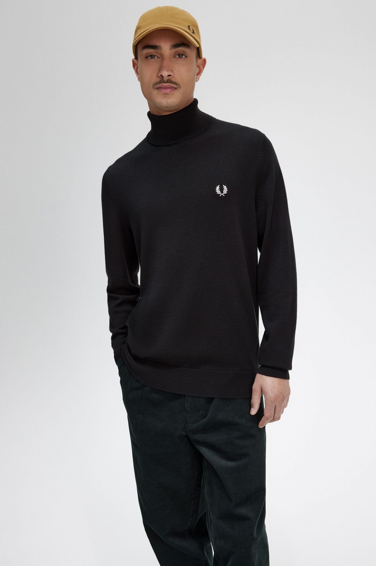 Roll Neck Jumper Night Green