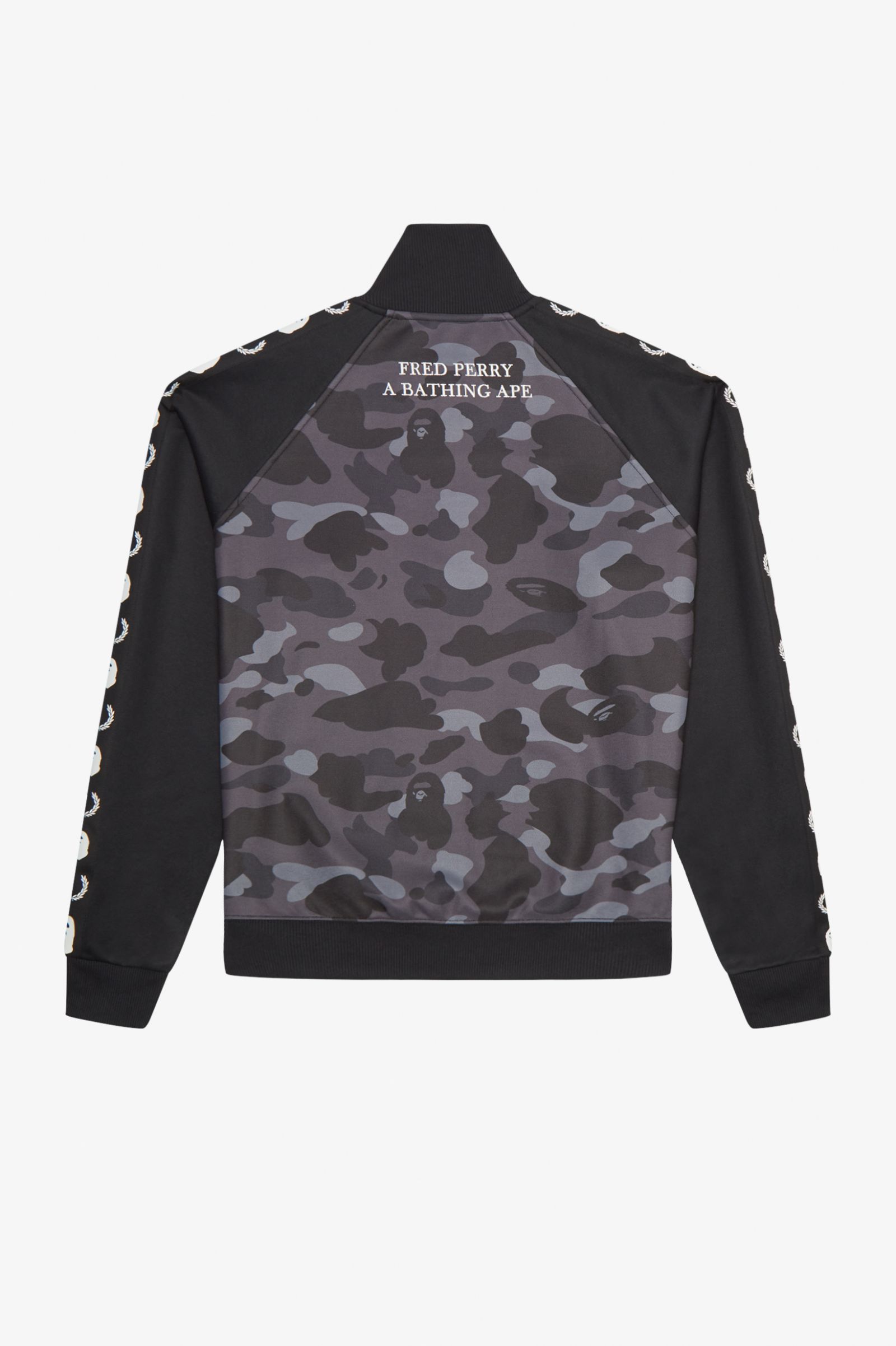 A Bathing Ape®Camouflage Panel Track Jacket Black