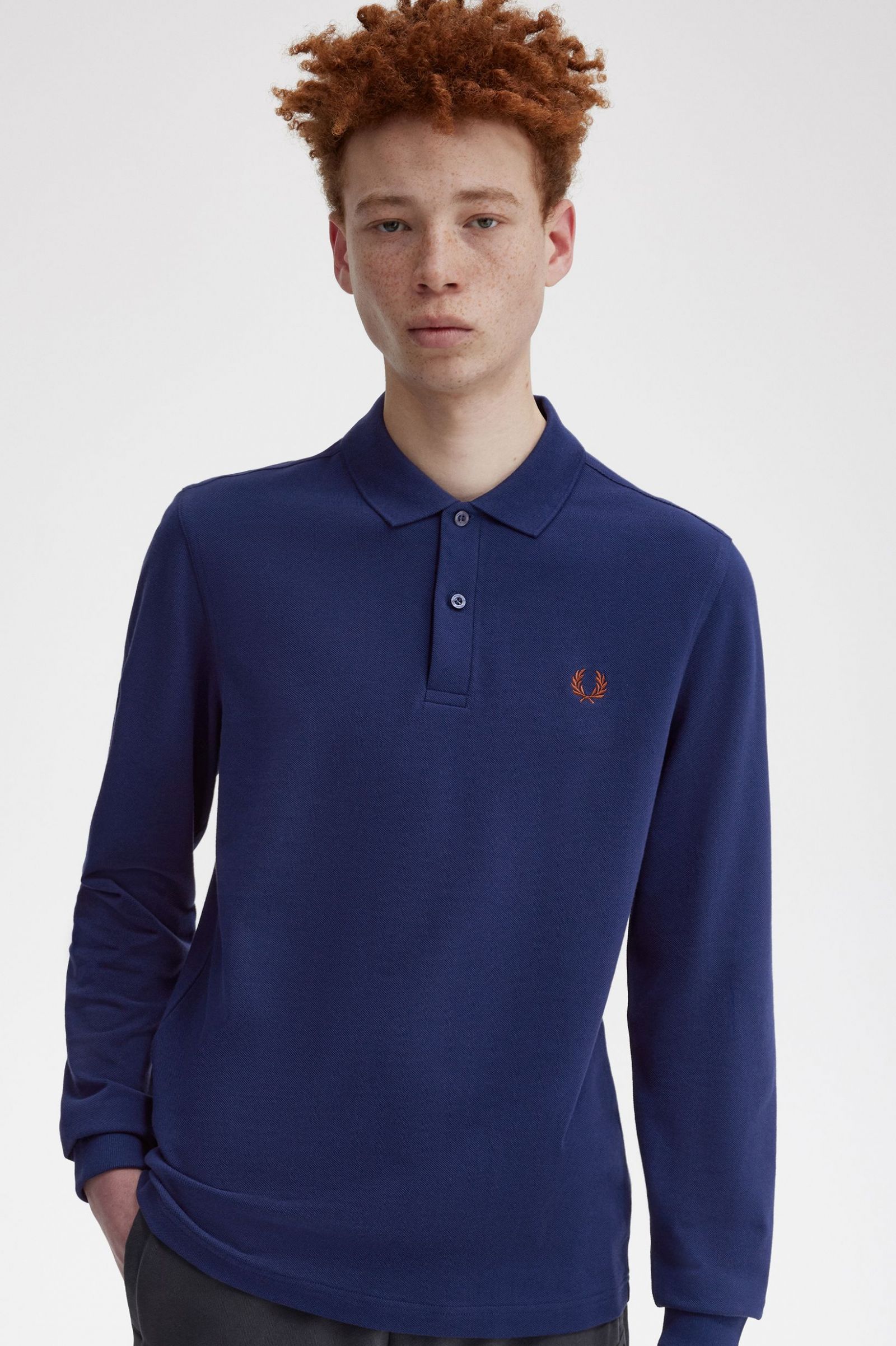 The Fred Perry ShirtM6006 French Navy / Whisky Brown