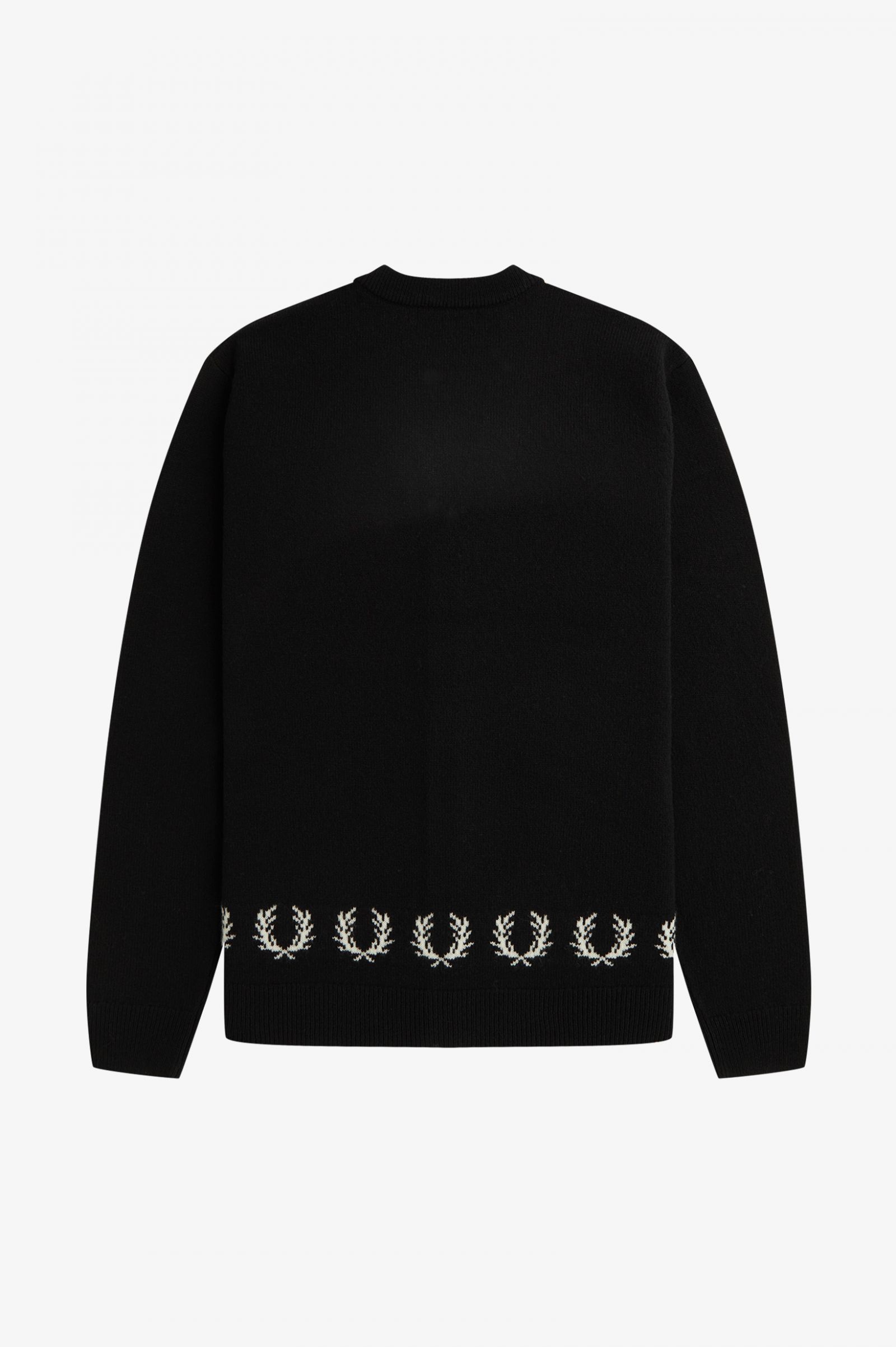 Laurel Wreath Trim Cardigan Black