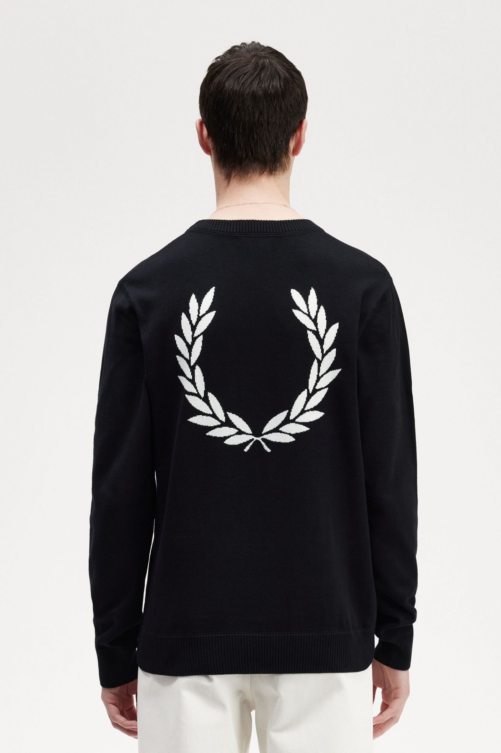 Graphic Laurel Wreath Jumper Black