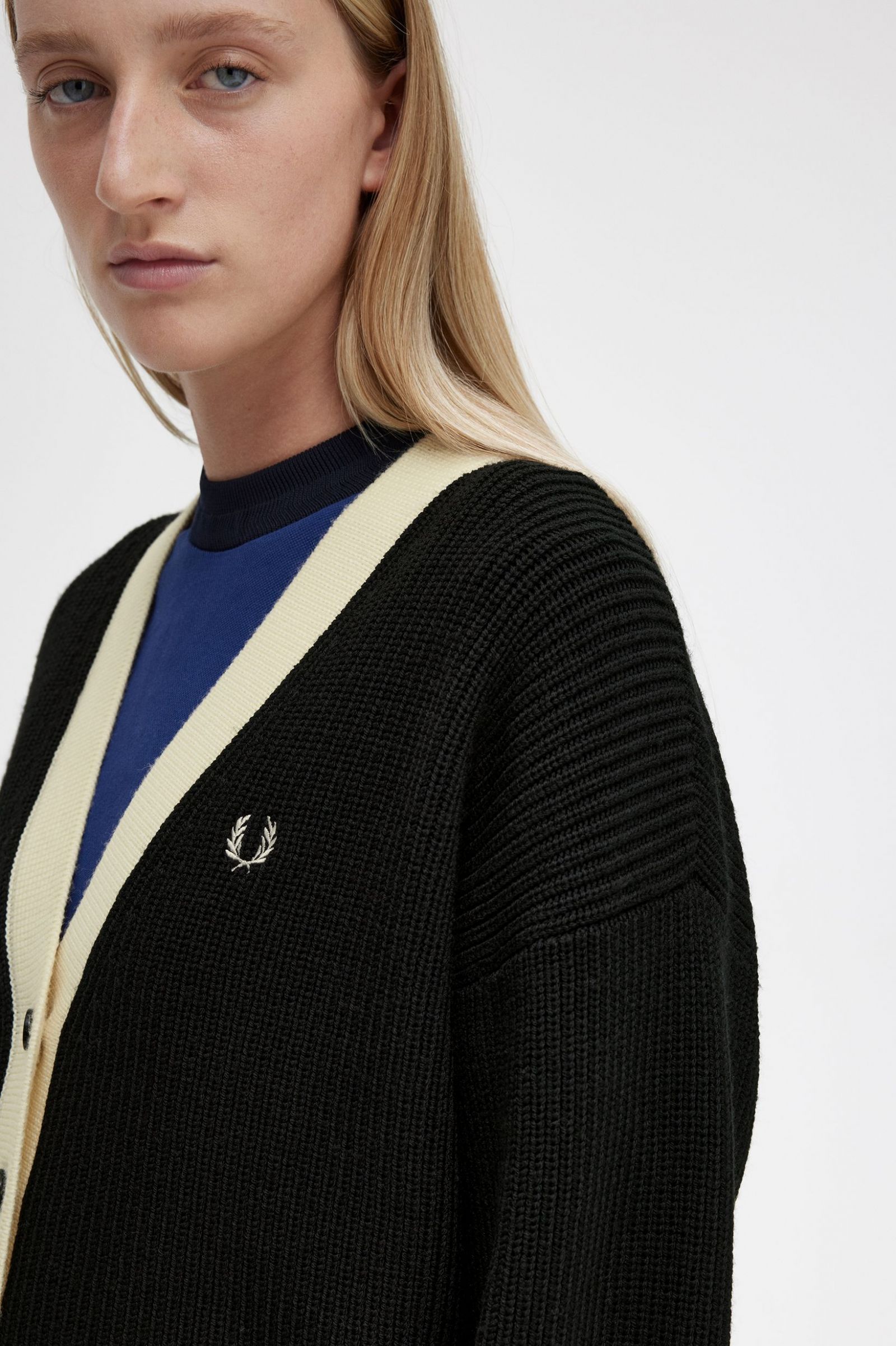 Button-Through Cardigan Black