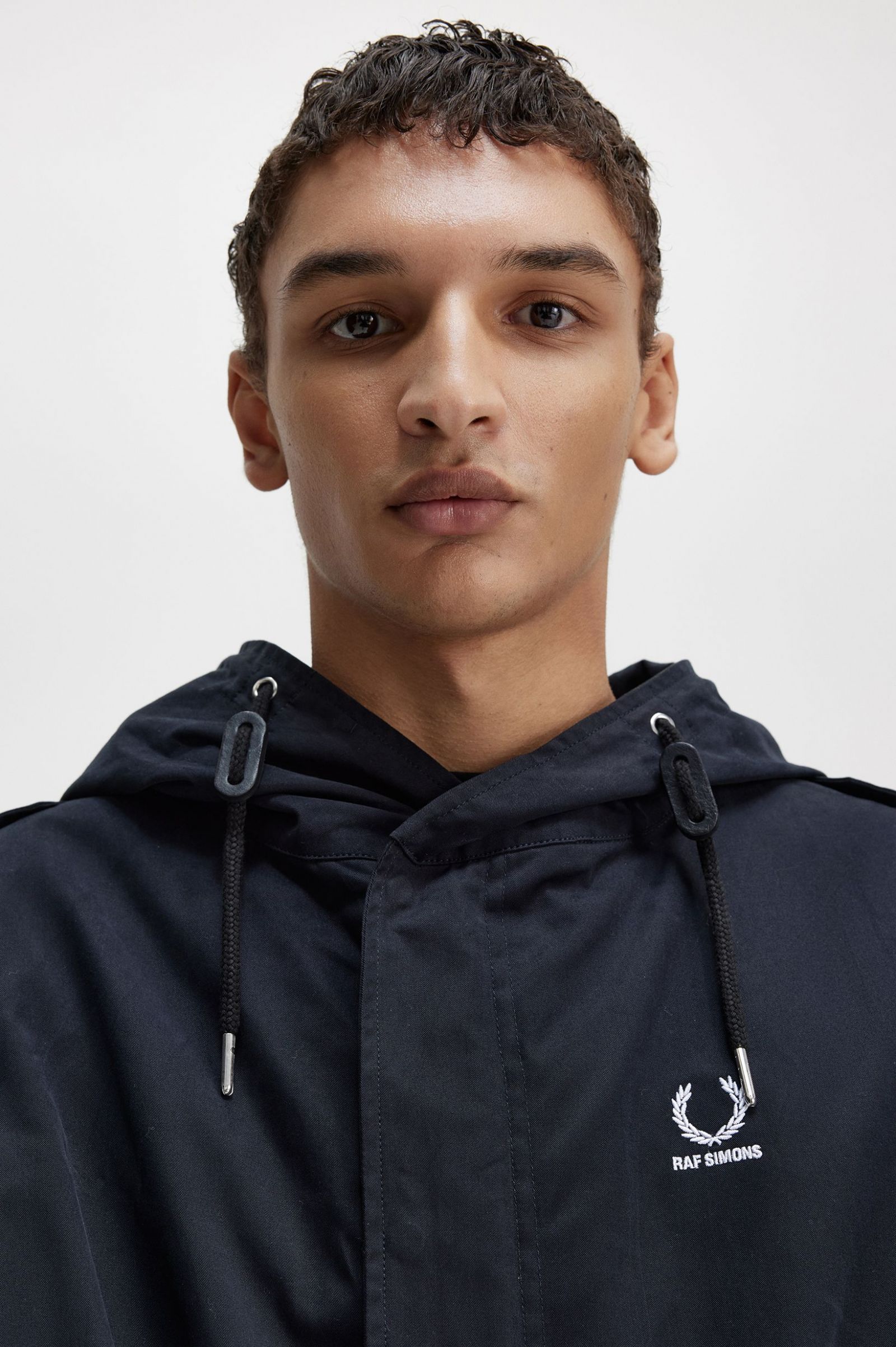 Raf SimonsPrinted Patch Parka Navy