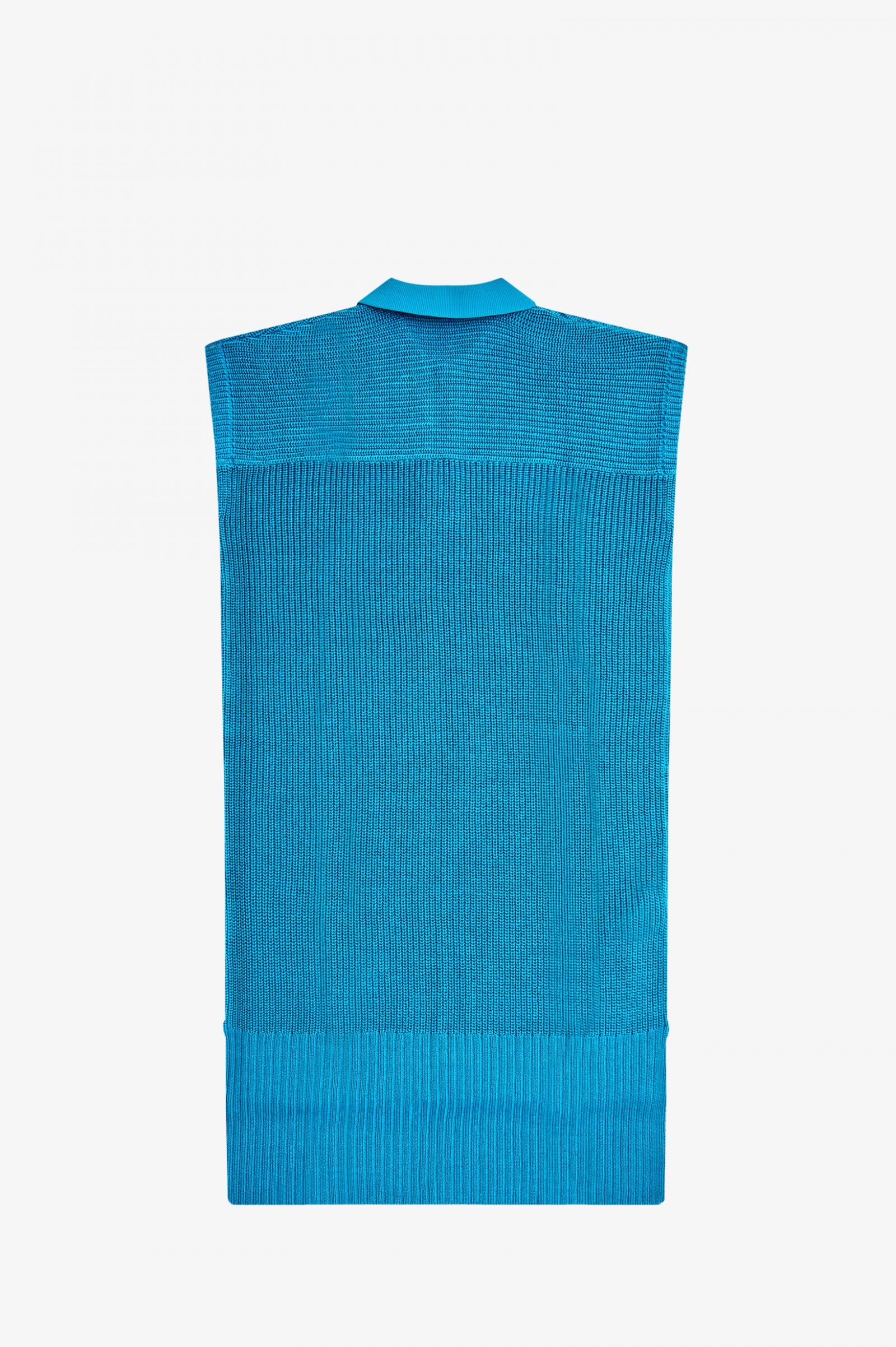 Knitted Shirt Dress Cyber Blue