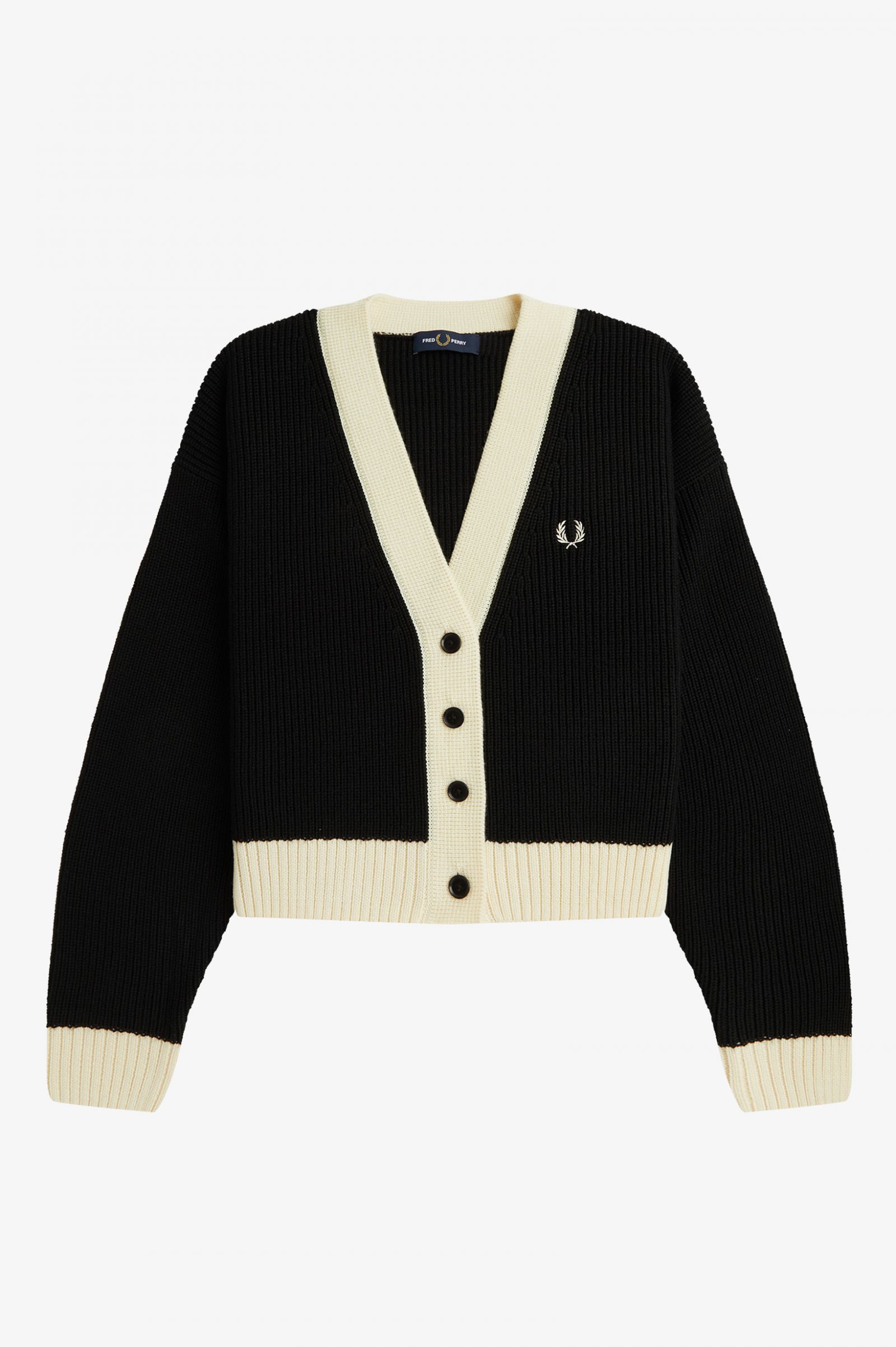 Button-Through Cardigan Black