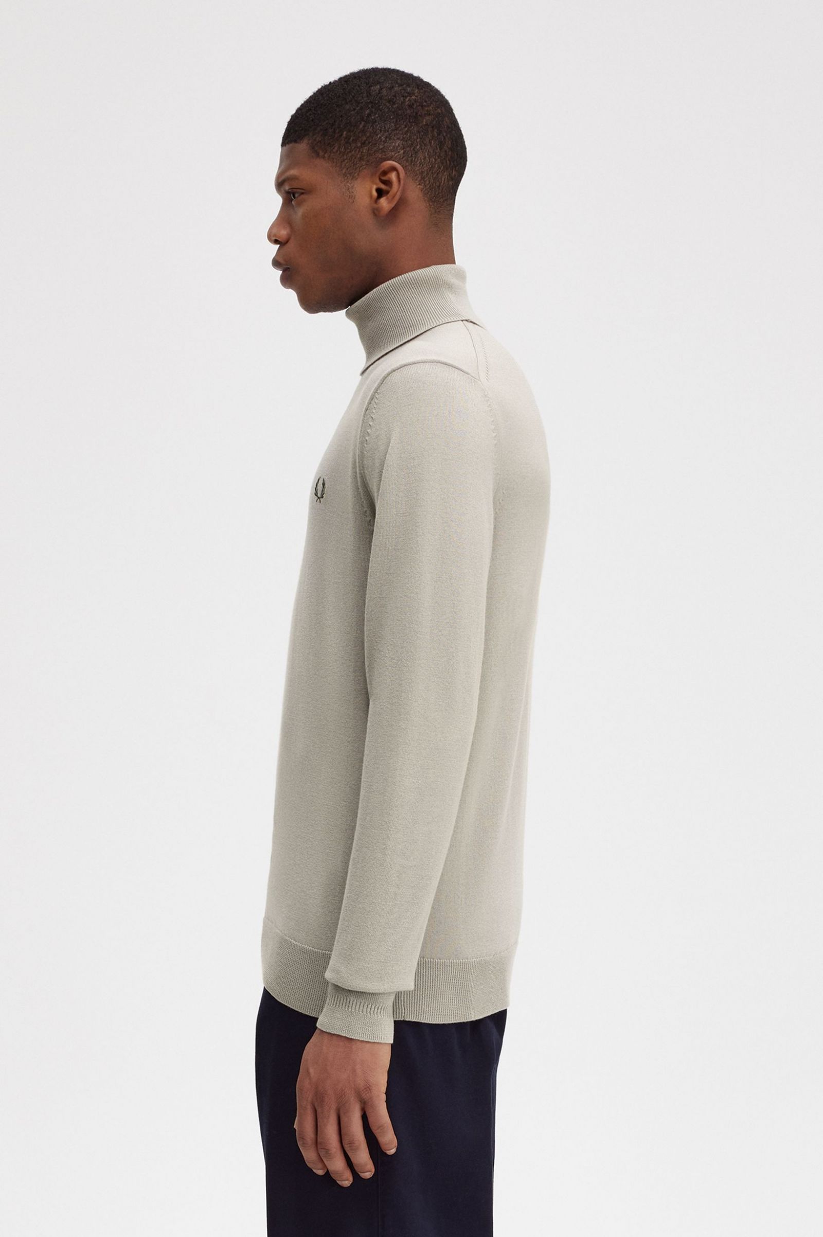 Roll Neck Jumper Dark Oatmeal
