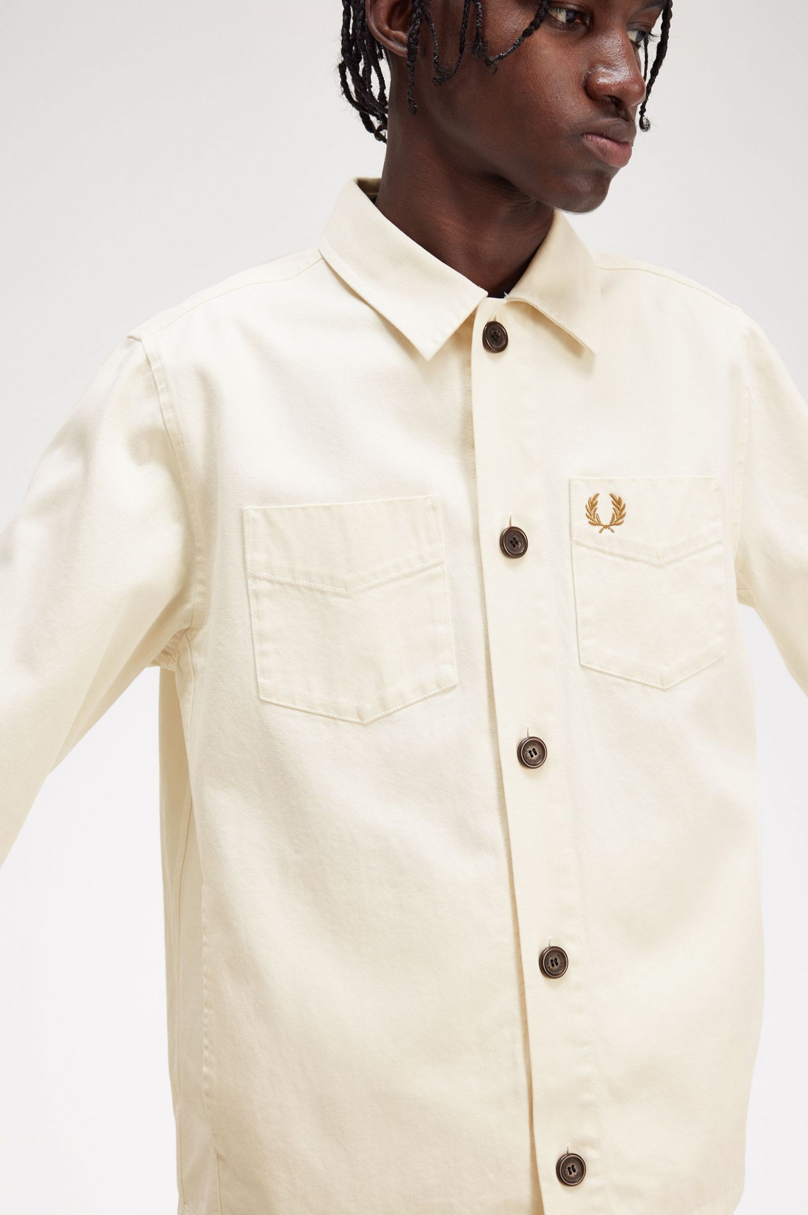 Twill Overshirt Ecru
