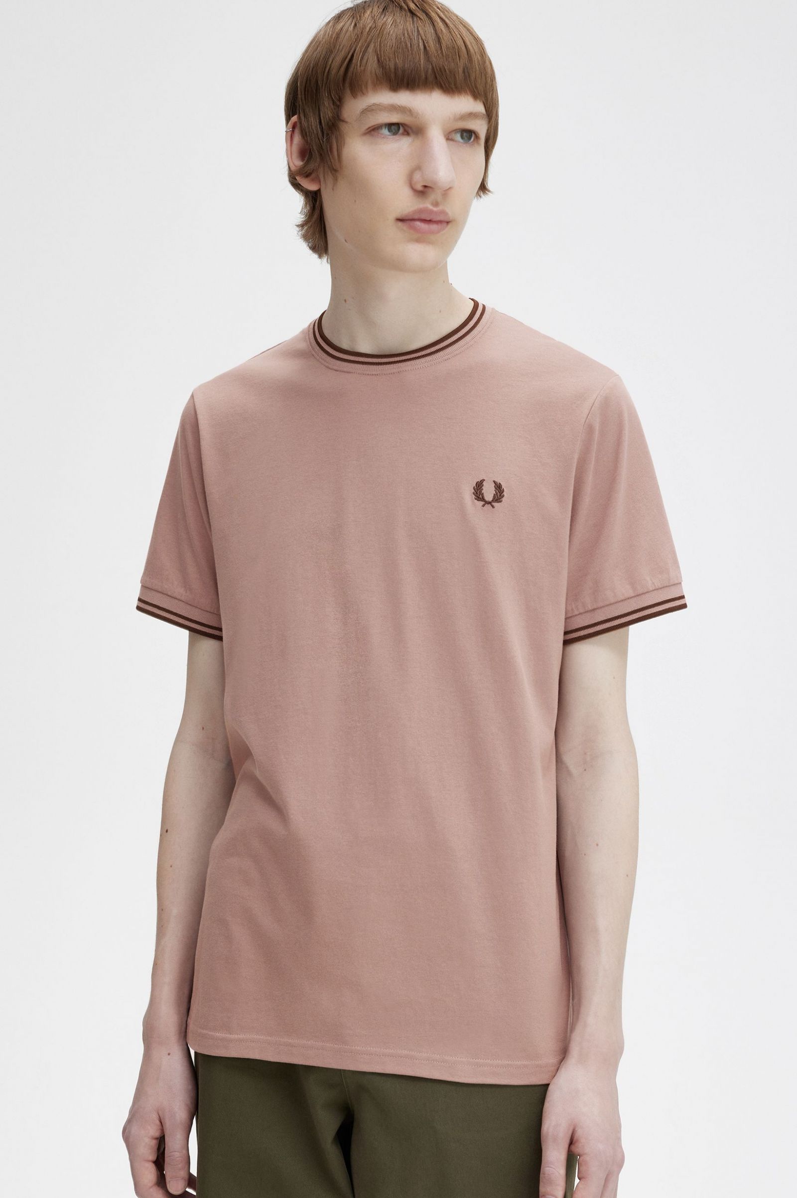 Twin Tipped T-Shirt Dark Pink / Whisky Brown