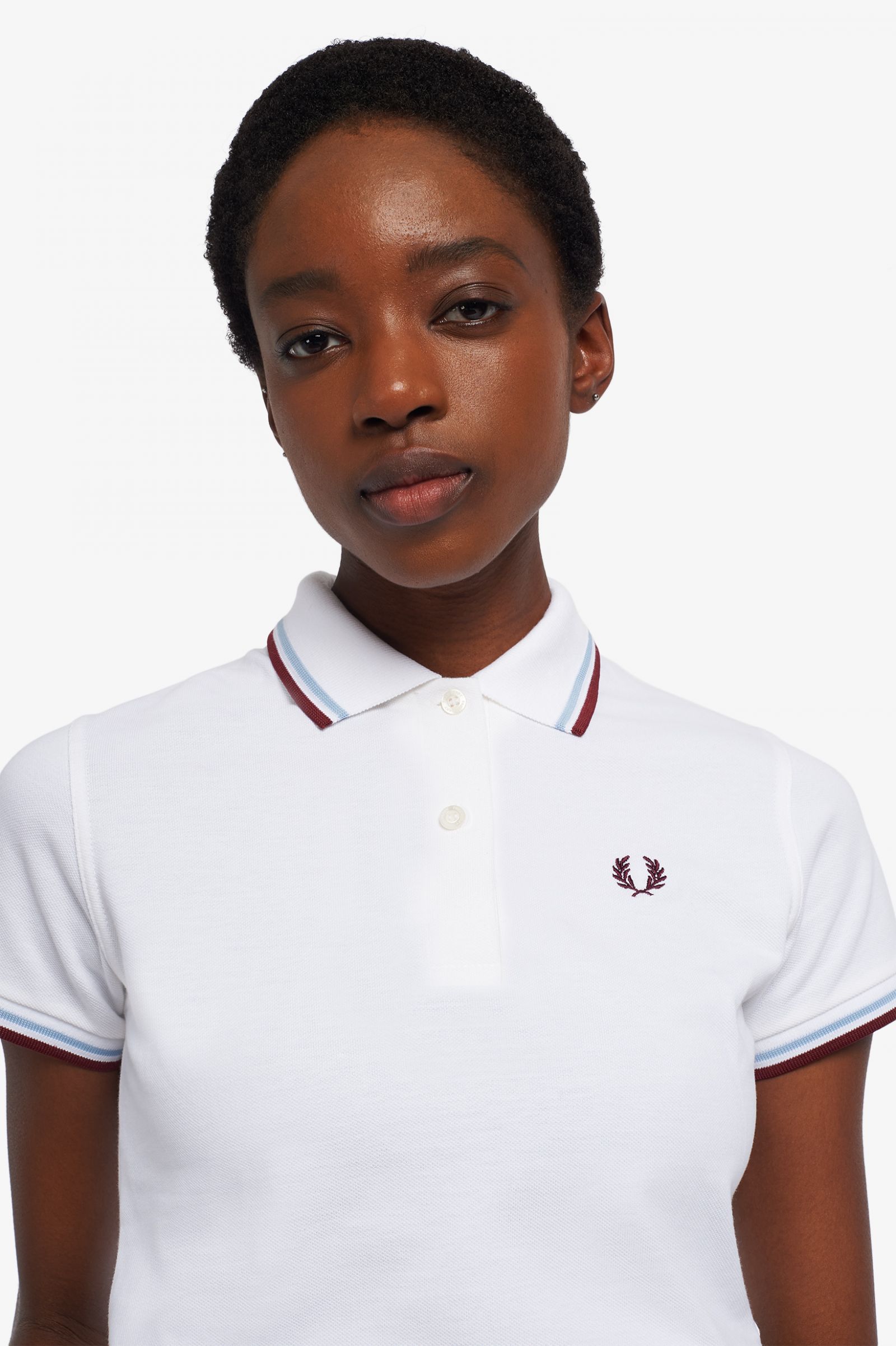The Fred Perry ShirtG12 White / Ice / Maroon