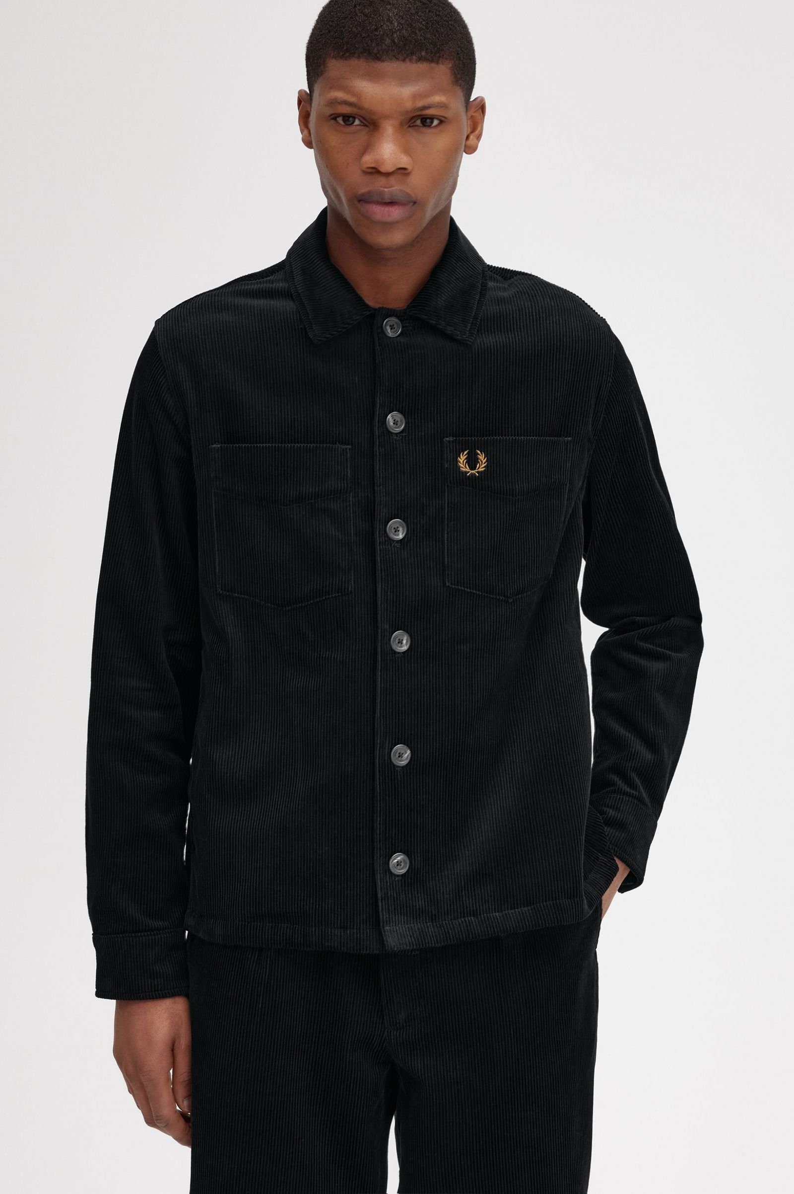 Cord Overshirt Black