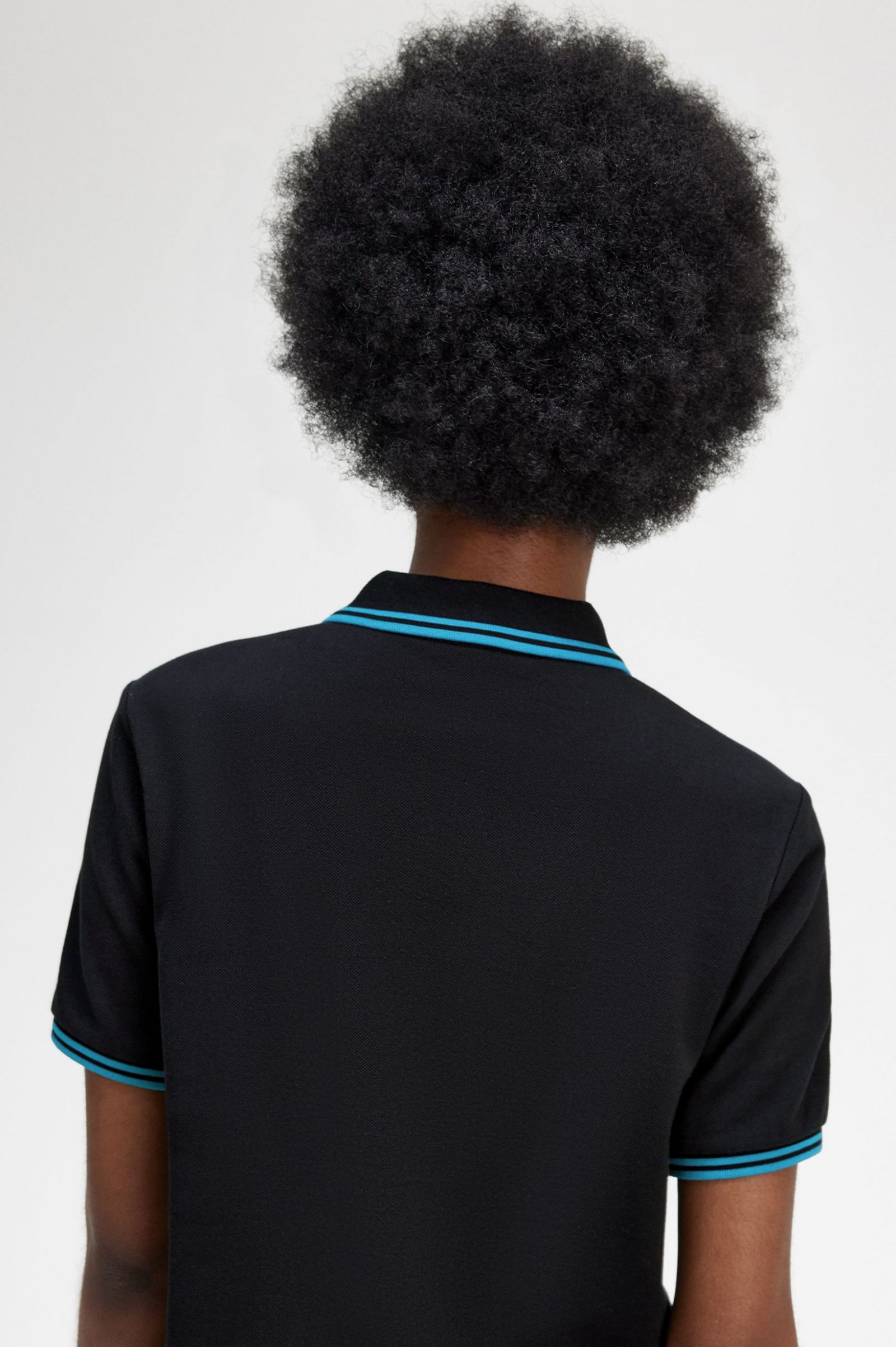 The Fred Perry ShirtG3600 Black / Cyber Blue / Cyber Blue