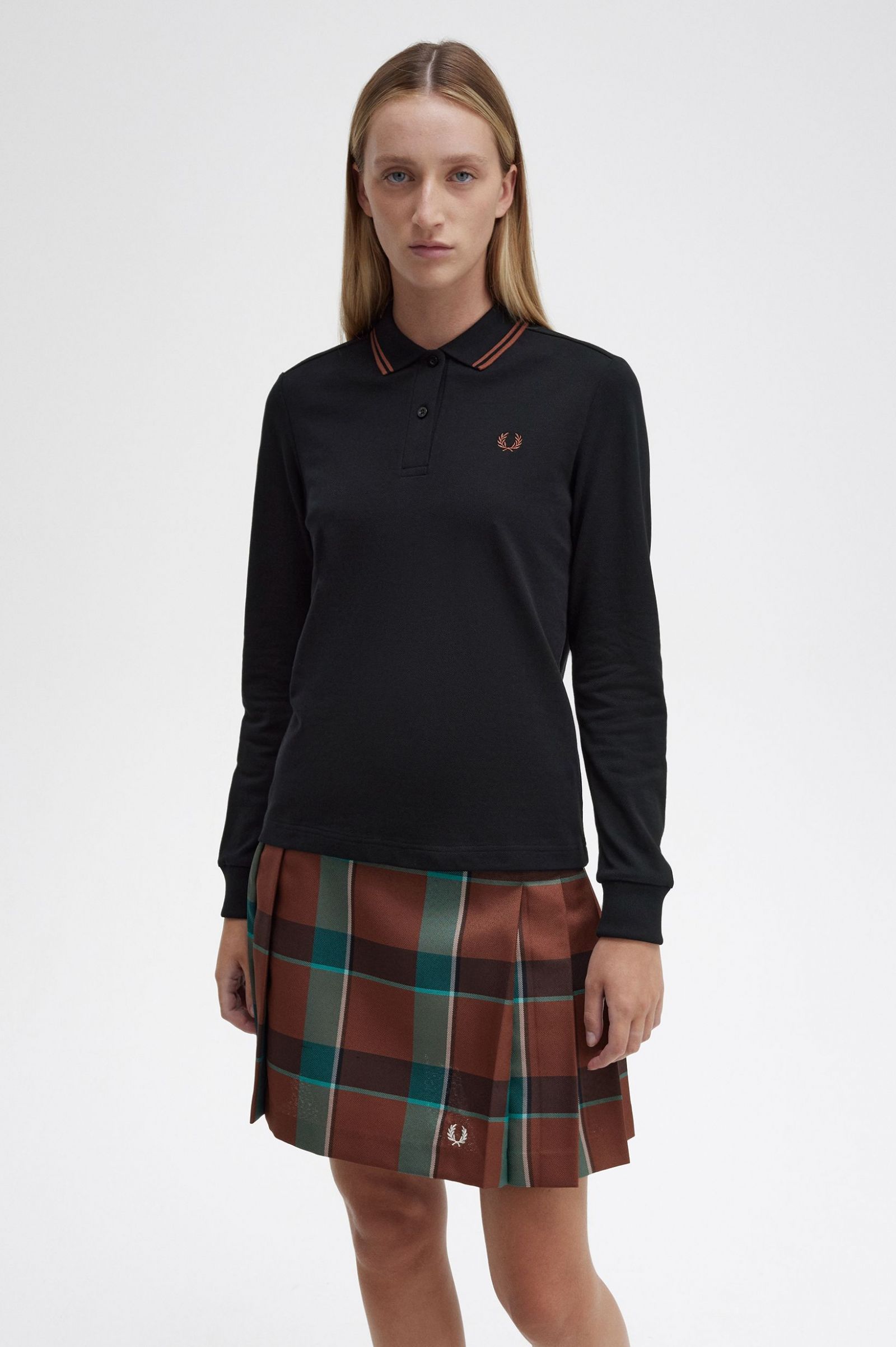 The Fred Perry ShirtG3636 Black / Whisky Brown / Whisky Brown