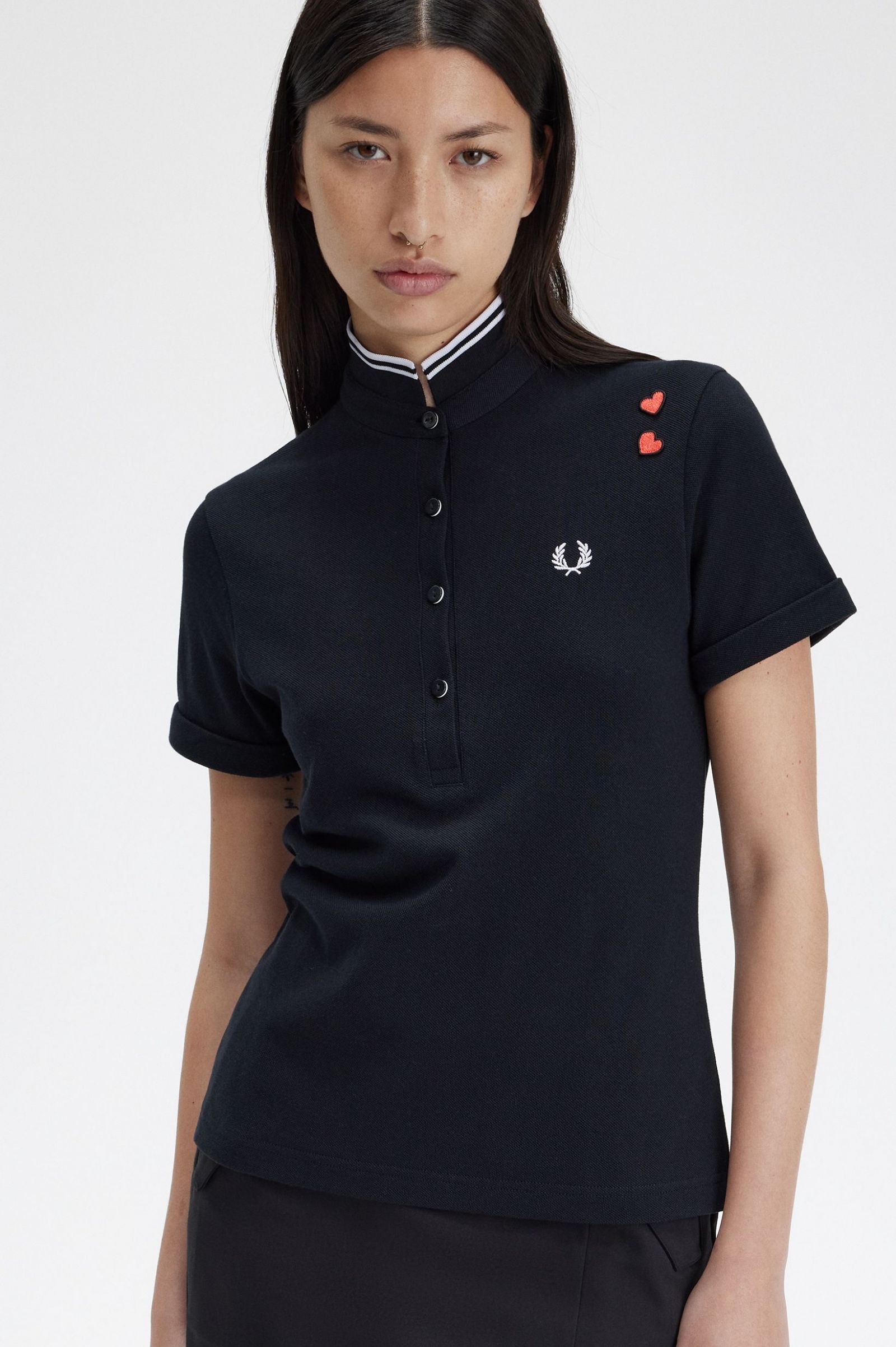 Amy Winehouse FoundationAmy Fred Perry Shirt Black