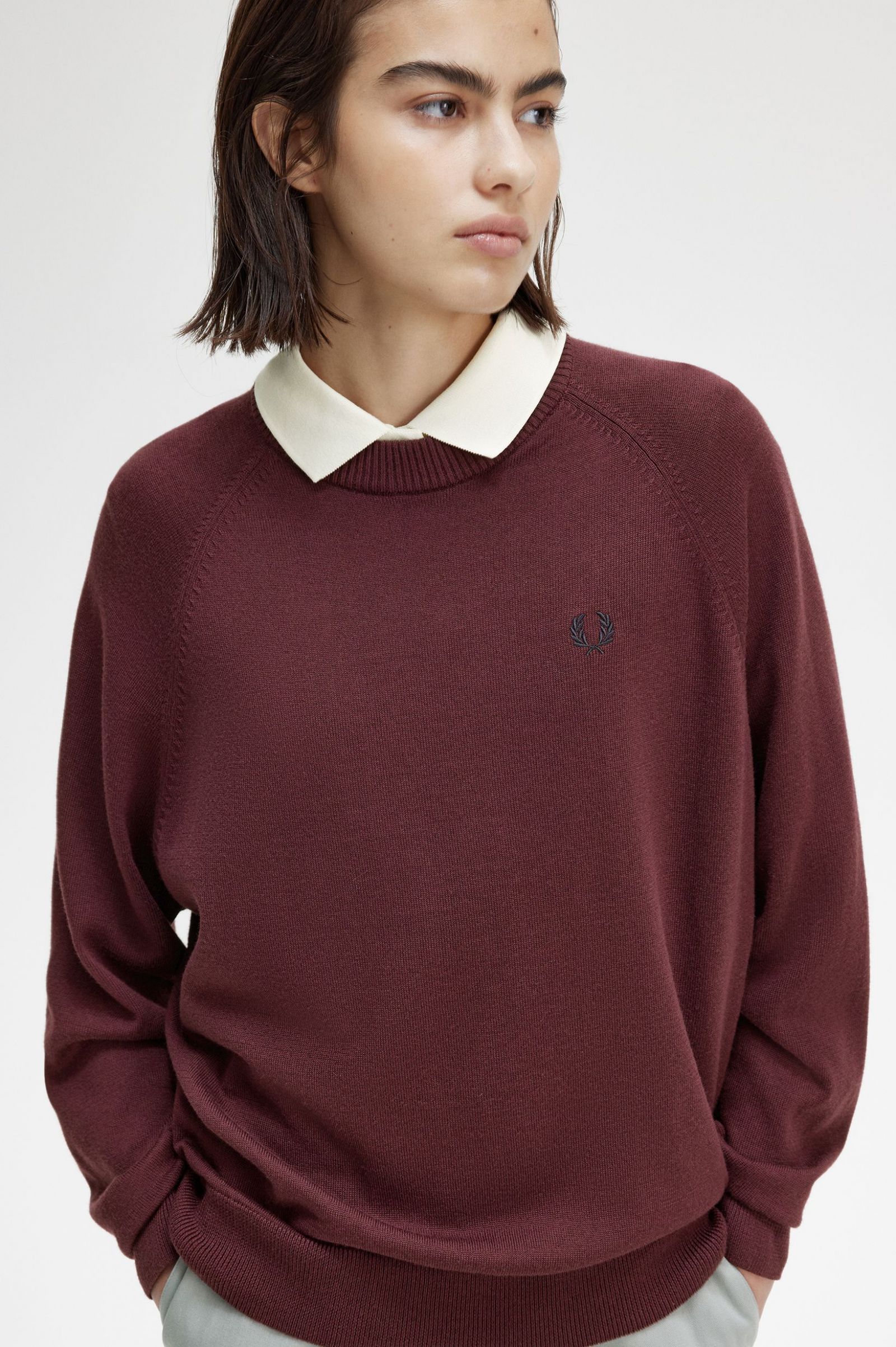 Crew Neck Jumper Oxblood