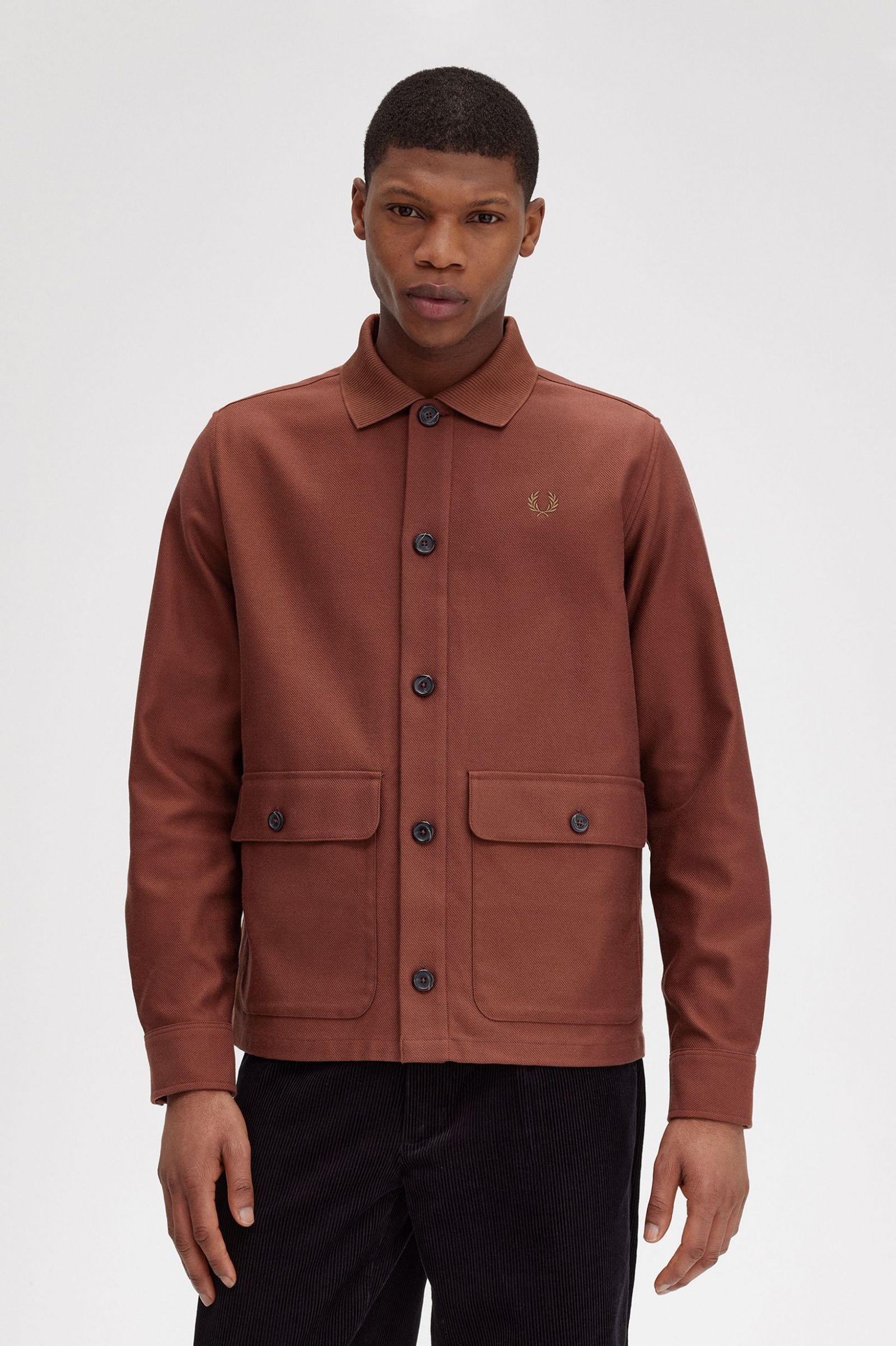 Utility Pocket Overshirt Whisky Brown