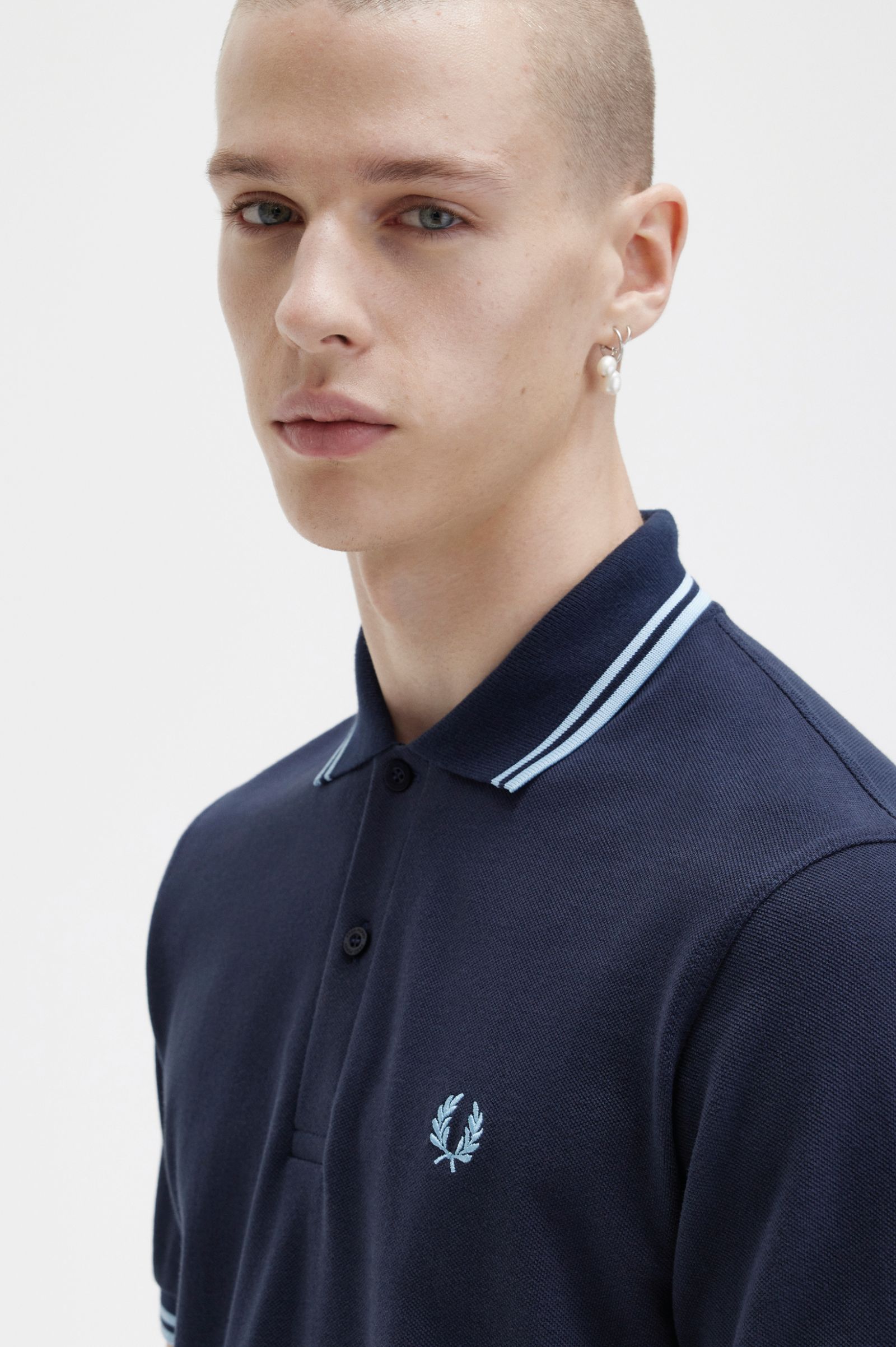 The Fred Perry ShirtM12 Navy / Ice / Ice
