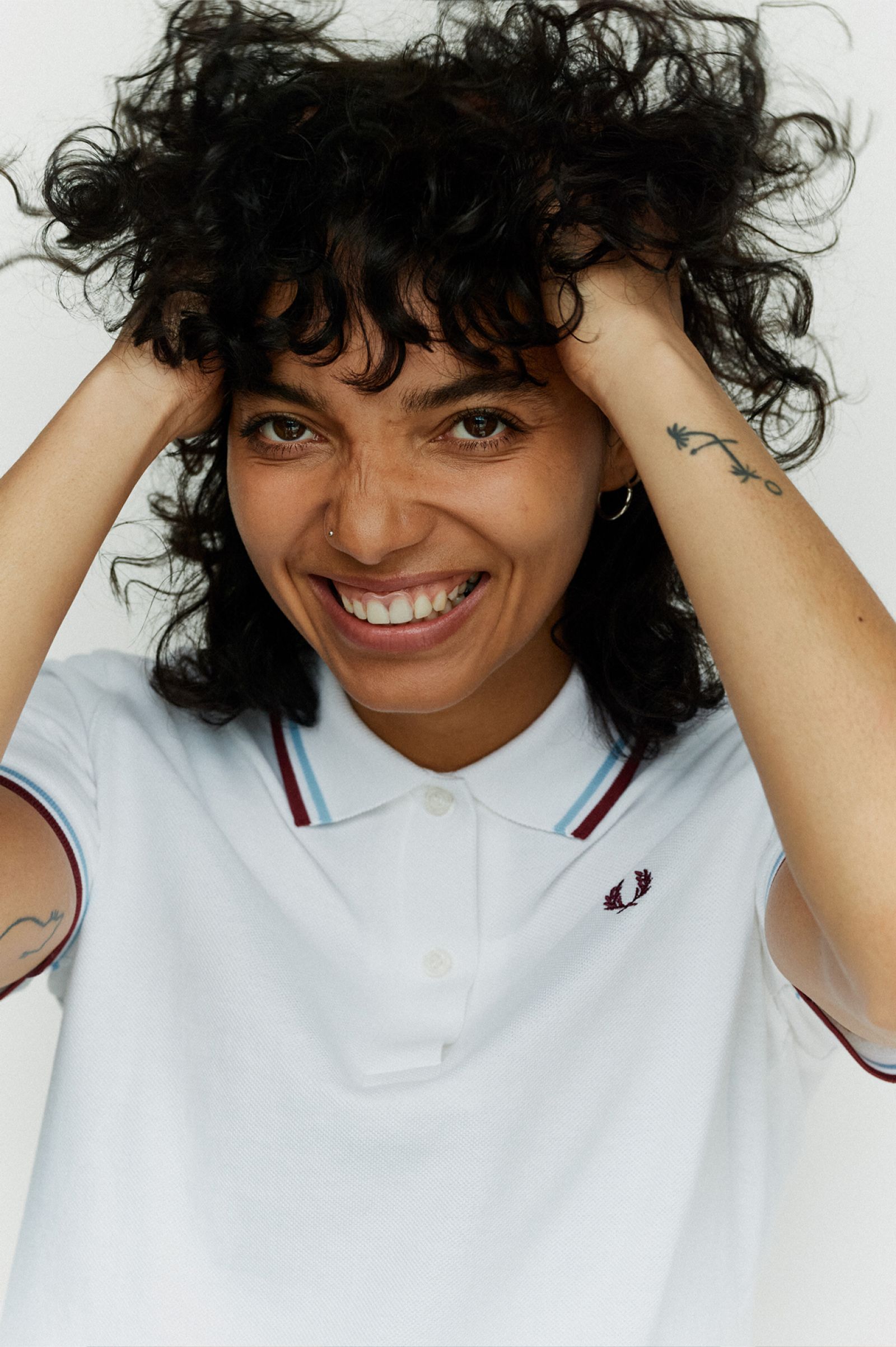 The Fred Perry ShirtG12 White / Ice / Maroon