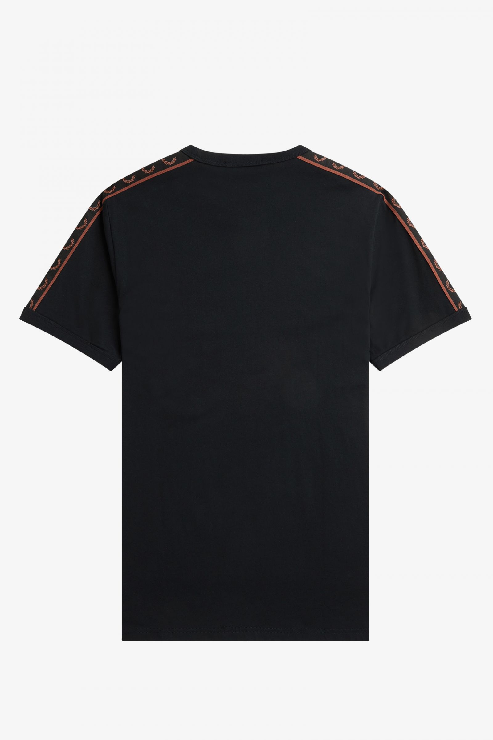 Contrast Tape Ringer T-Shirt Black / Whisky Brown