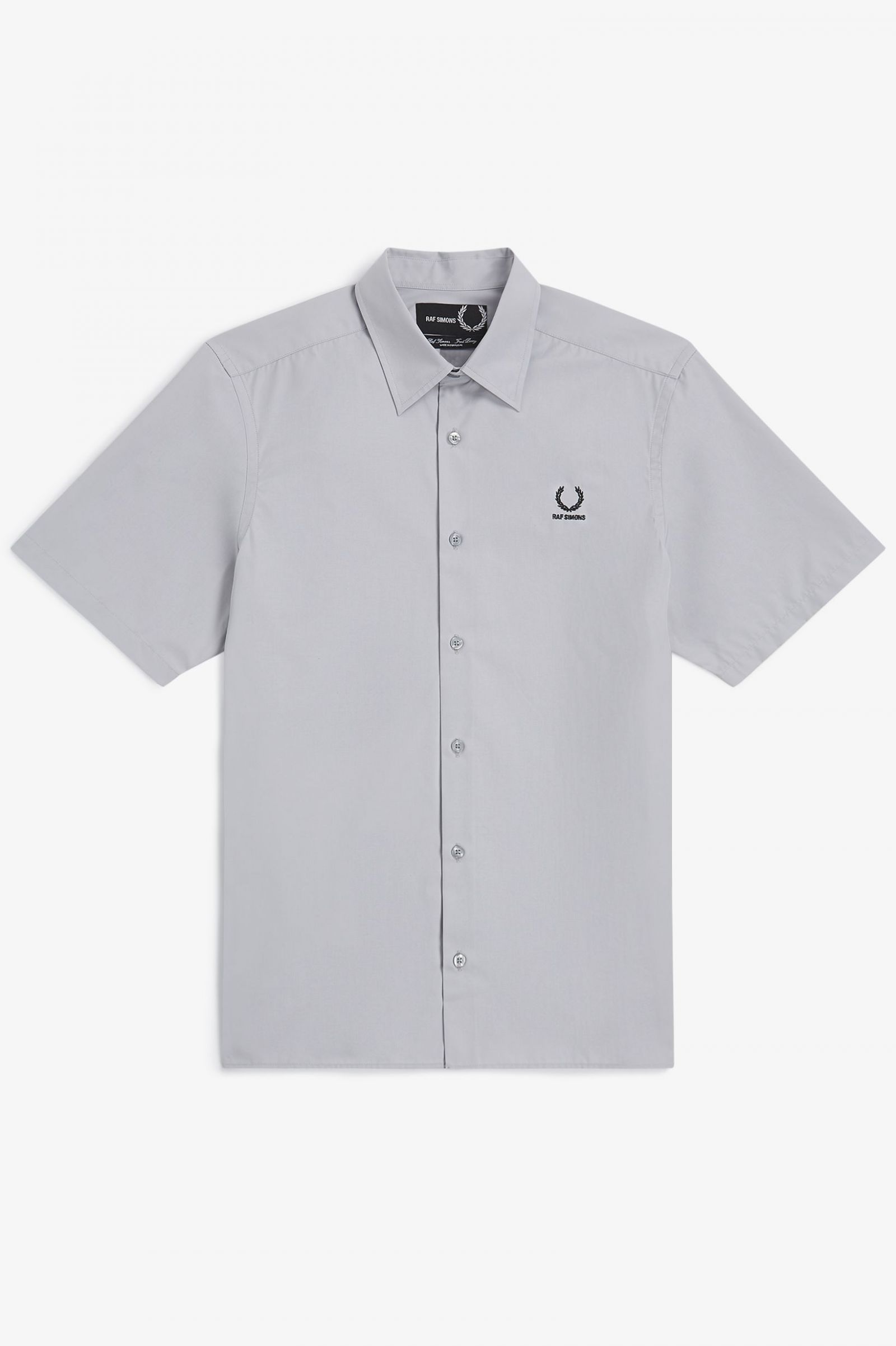 Raf SimonsEmbroidered Short Sleeve Shirt Black