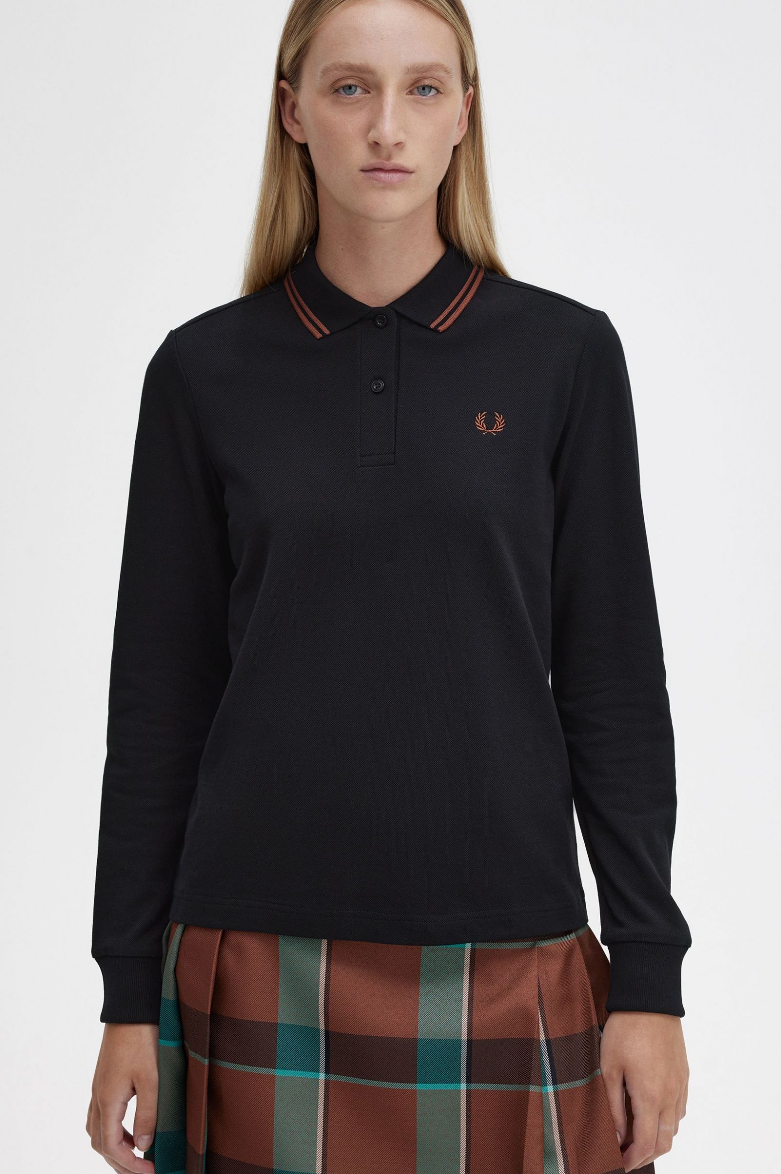 The Fred Perry ShirtG3636 Black / Whisky Brown / Whisky Brown