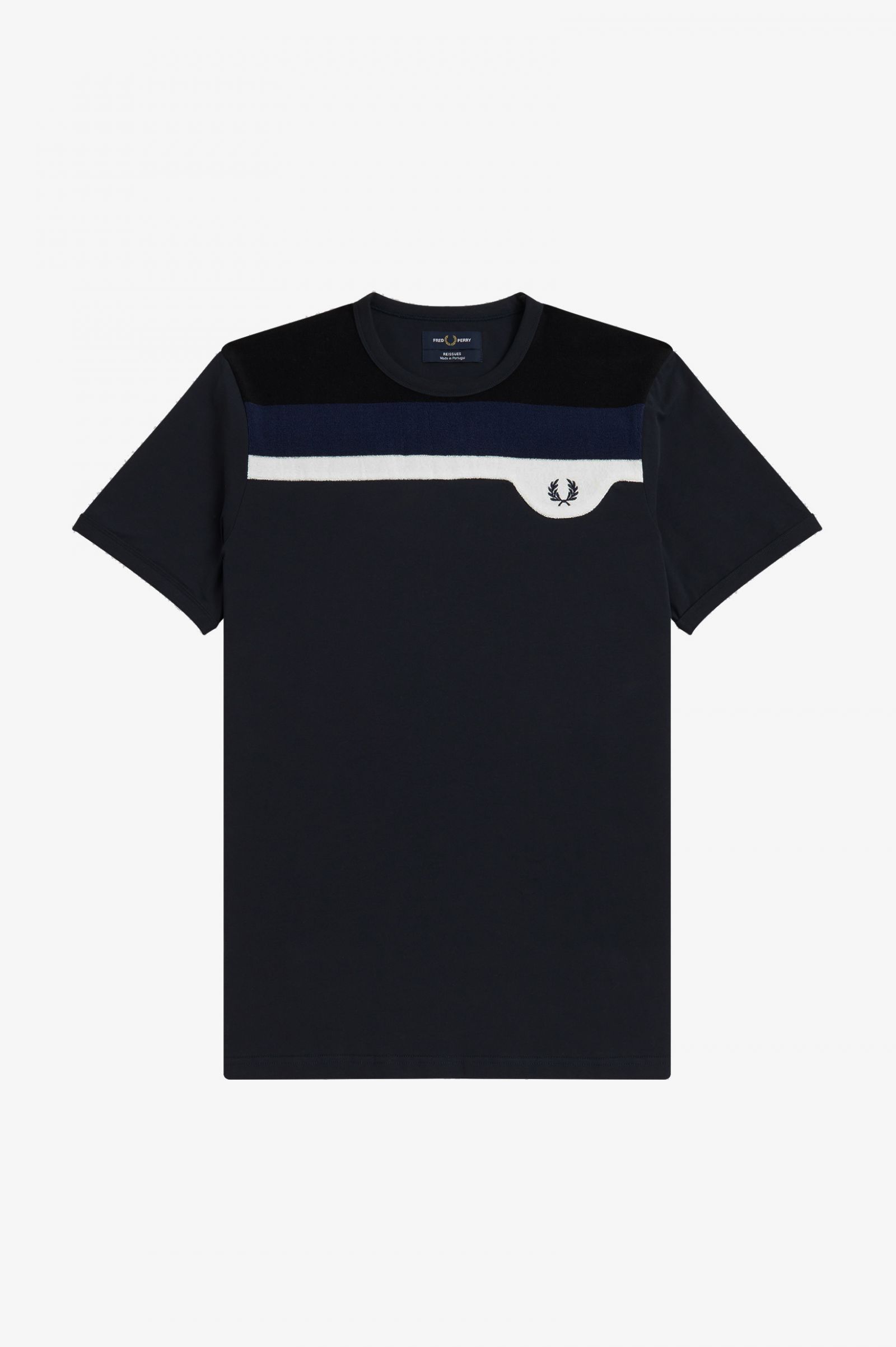ReissuesTowelling Panel T-Shirt French Navy