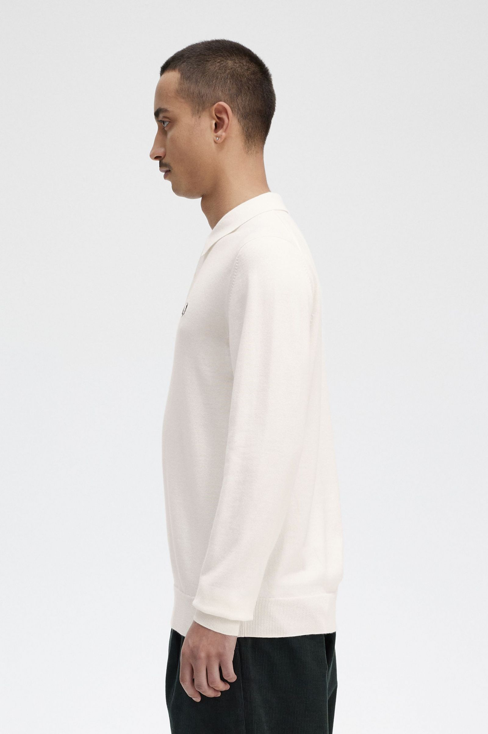 Long Sleeve Knitted Shirt Ecru
