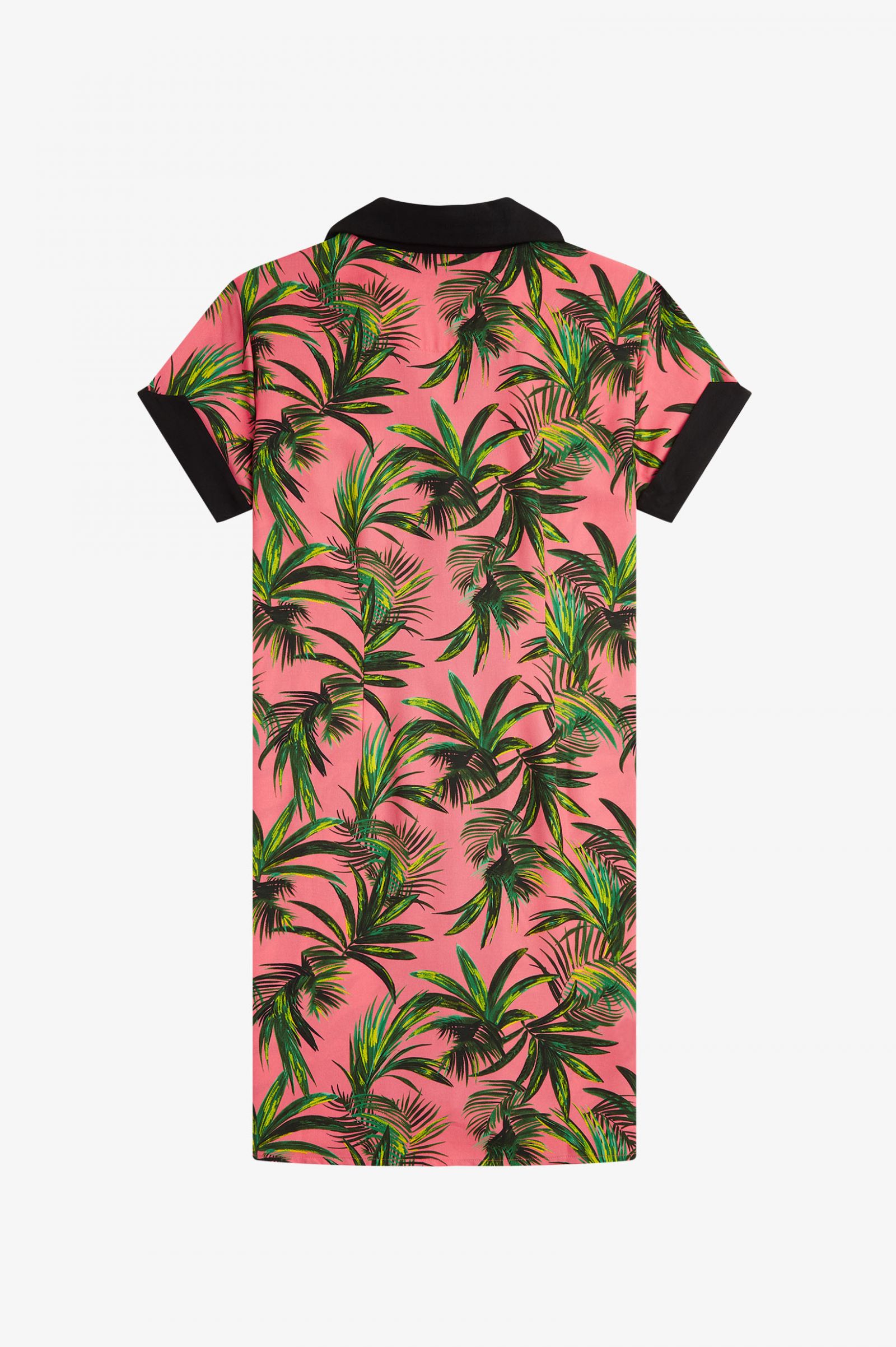 Amy Winehouse FoundationPalm Print Shirt Dress Coral Heat