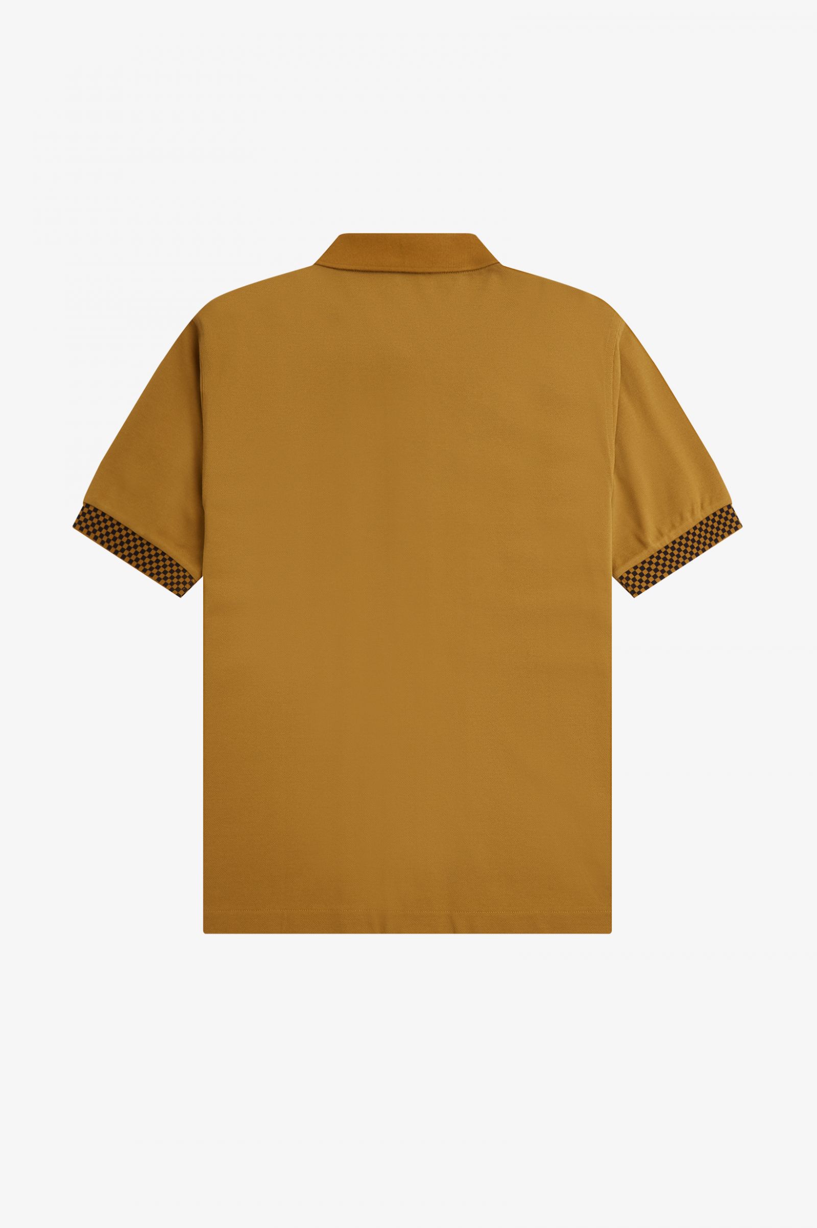 Button Through Polo Shirt Dark Caramel